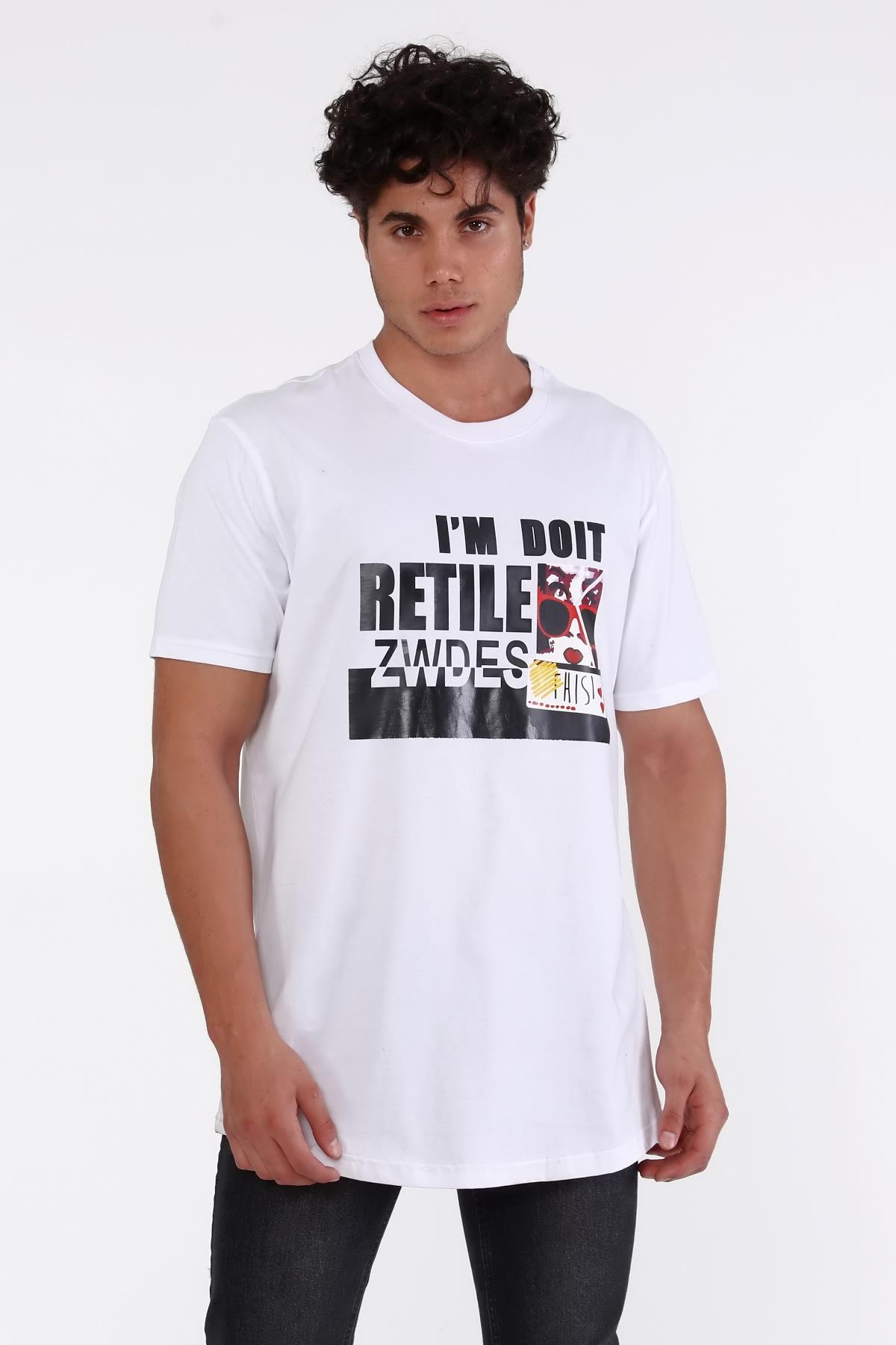 R-5208  I'M DOIT RETILE ZWDES BASKILI T-SHİRT