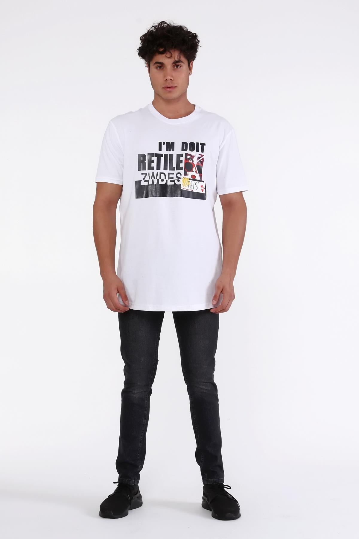 R-5208  I'M DOIT RETILE ZWDES BASKILI T-SHİRT