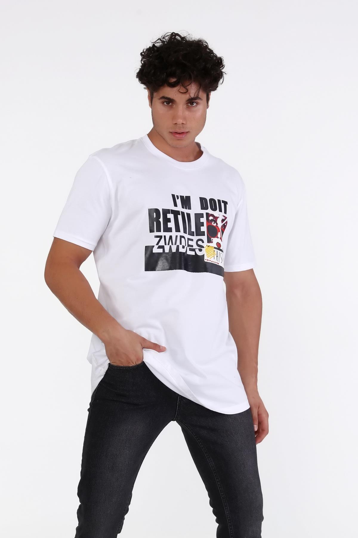 R-5208  I'M DOIT RETILE ZWDES BASKILI T-SHİRT