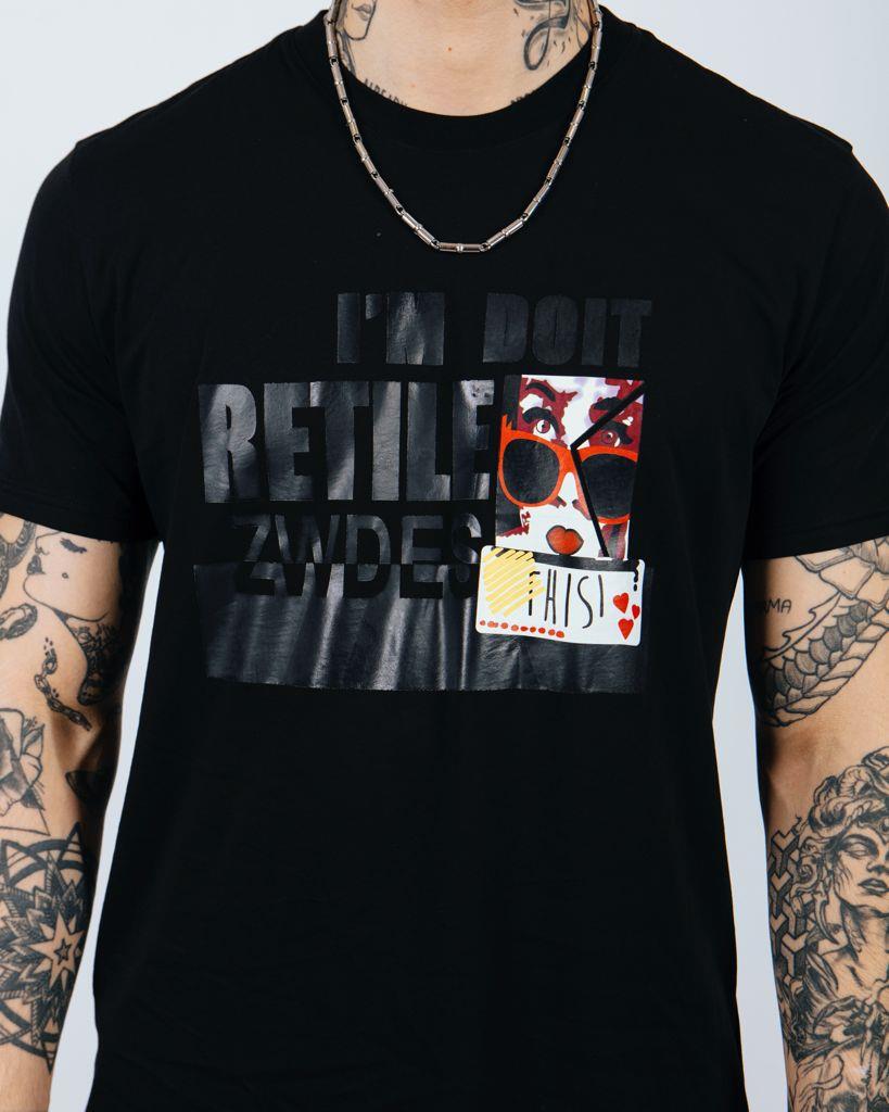 R-5208  I'M DOIT RETILE ZWDES BASKILI T-SHİRT