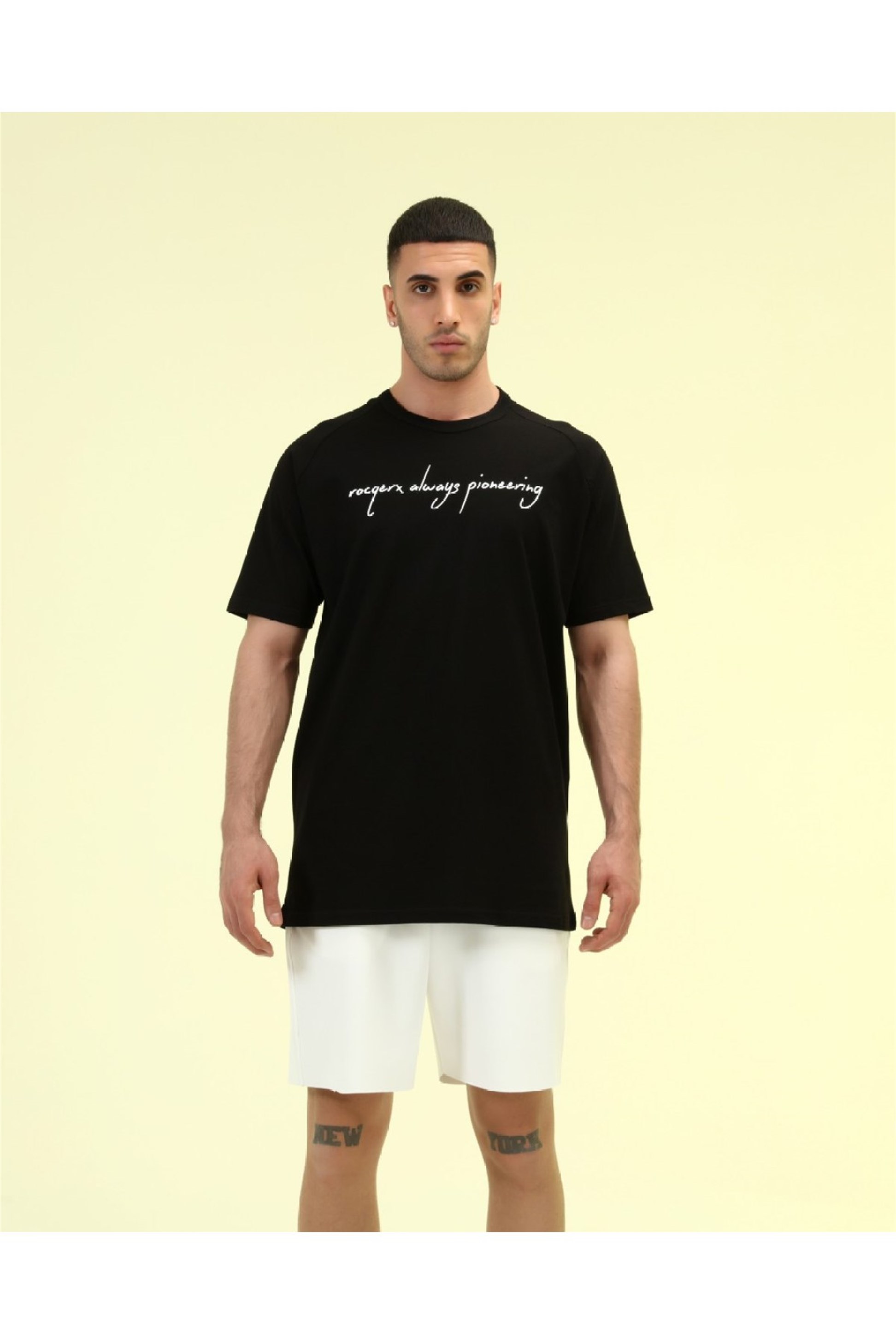 R-5259 ROCQERX ALWAYS PİONEERİNG BASKLILI T-SHİRT