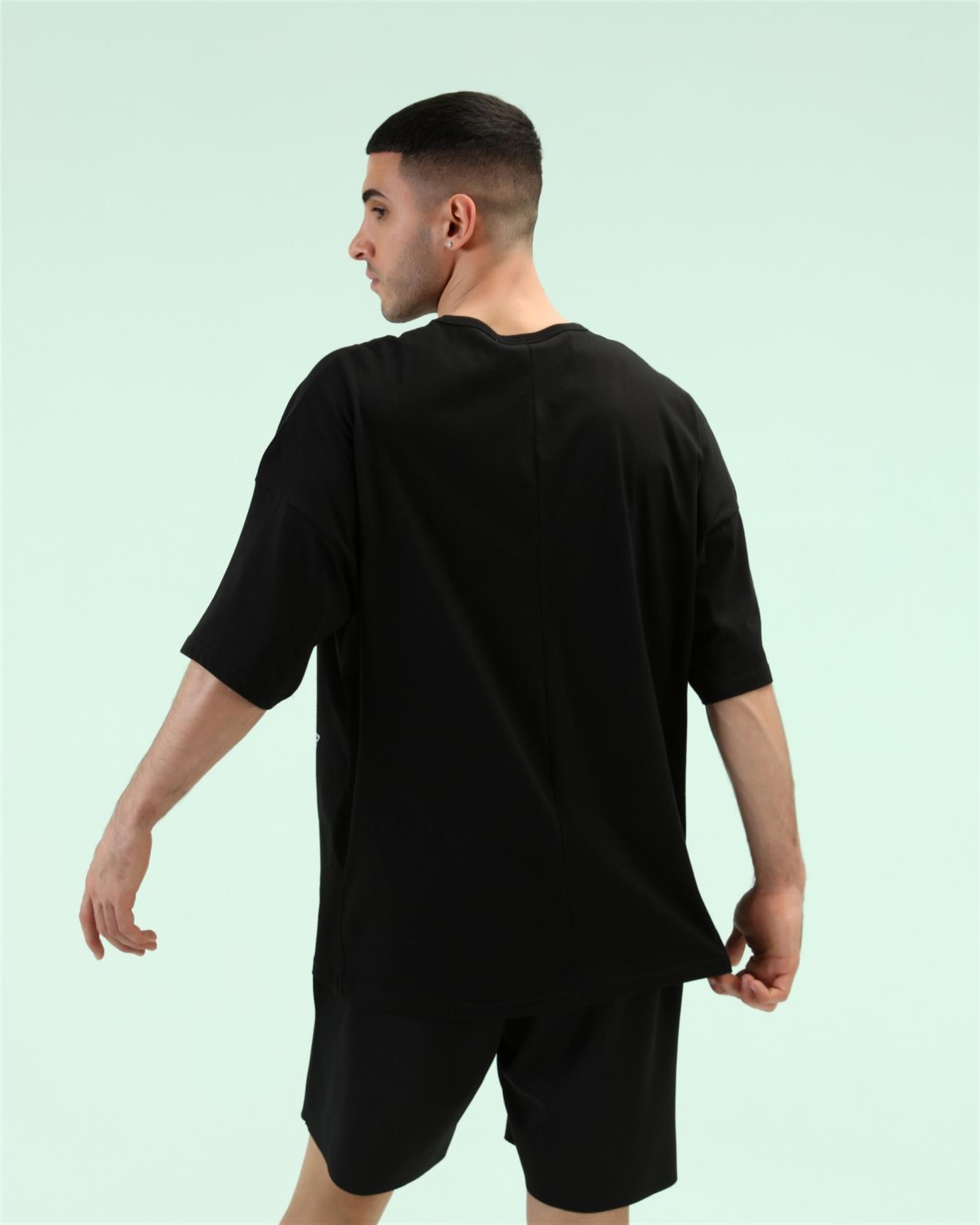 R-5288 OVERSİZE BELLA CIAO BASKILI T-SHİRT