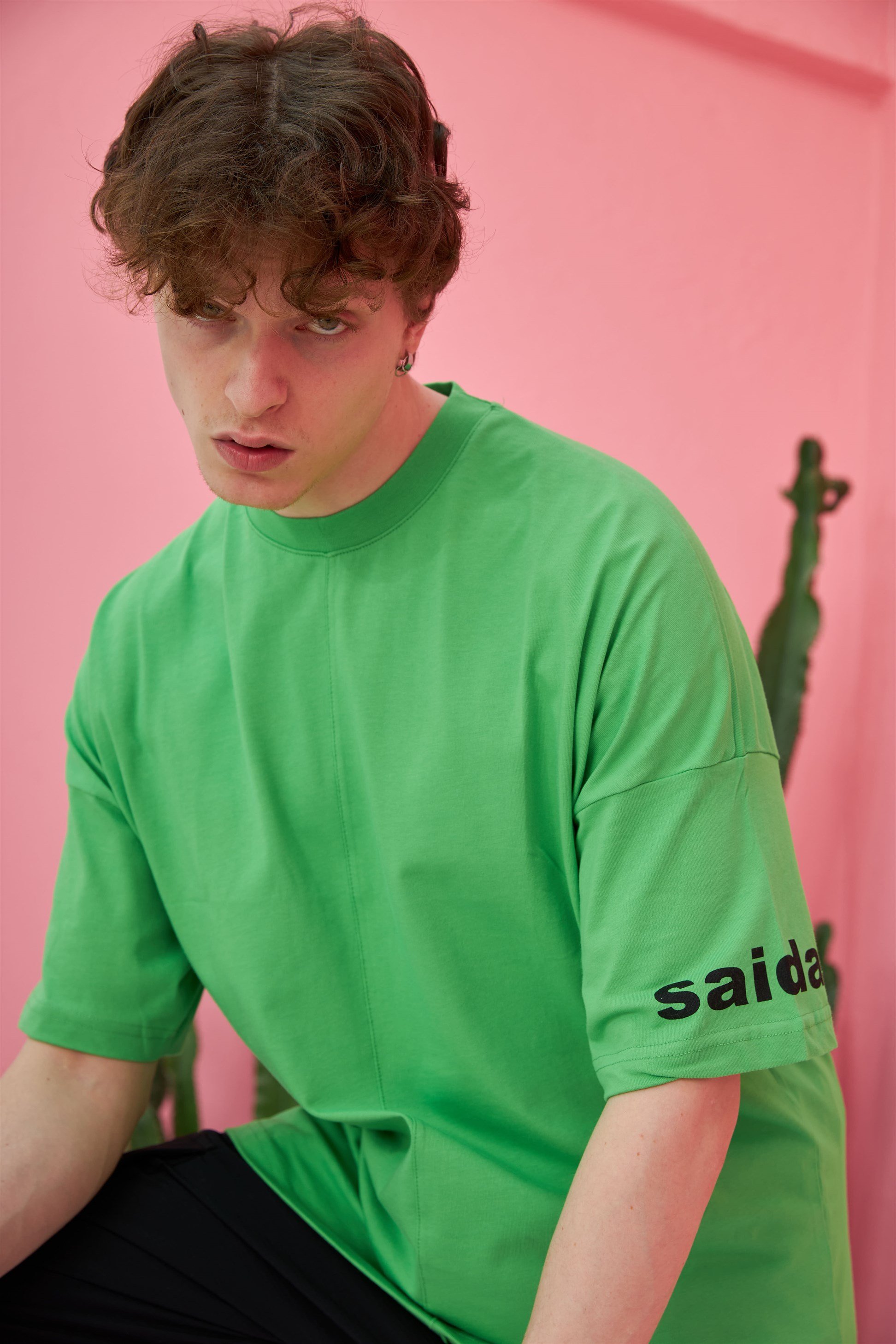 R-5555 Maximum Baskılı Oversize T-shirt
