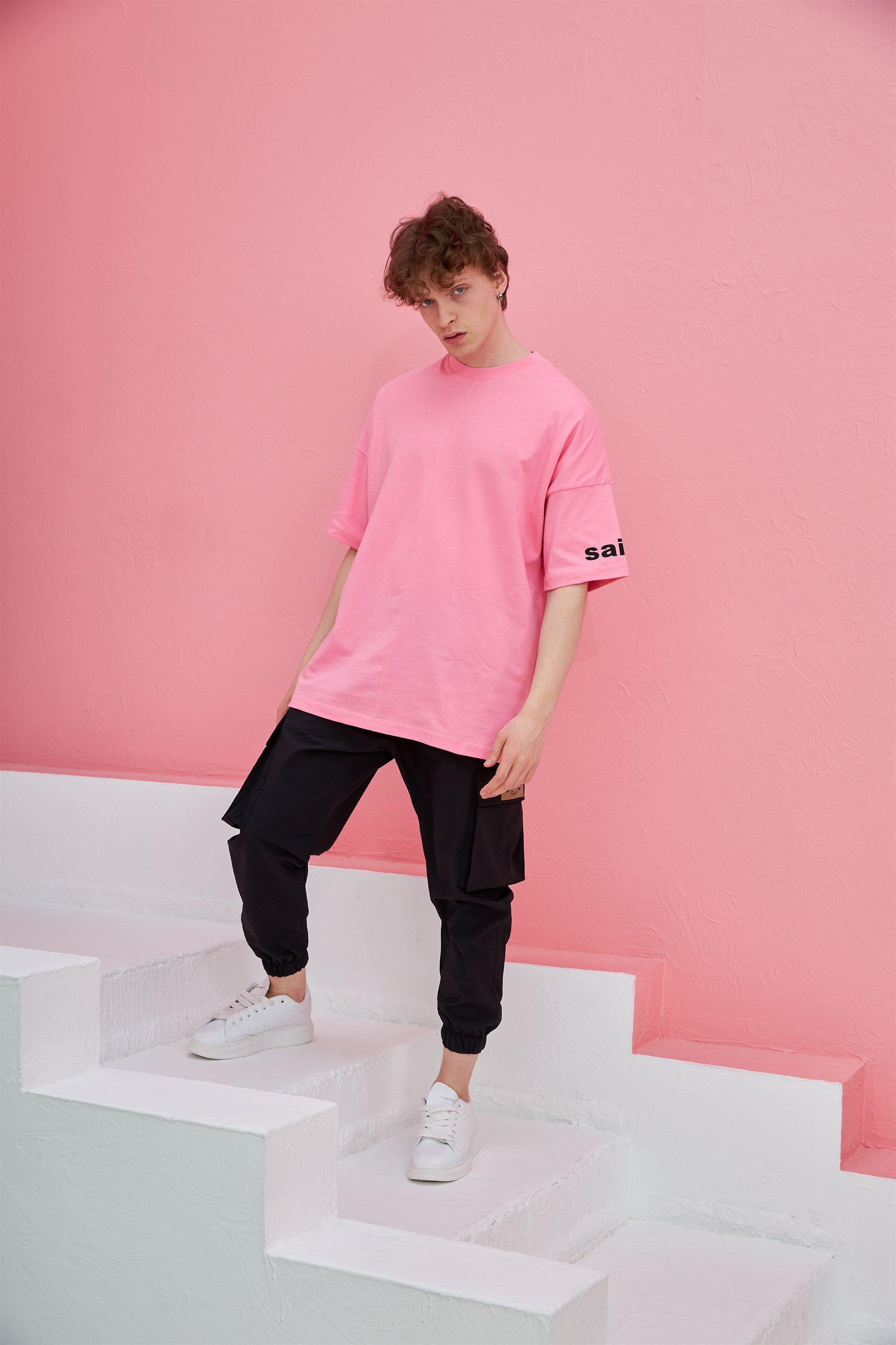 R-5555 Maximum Baskılı Oversize T-shirt