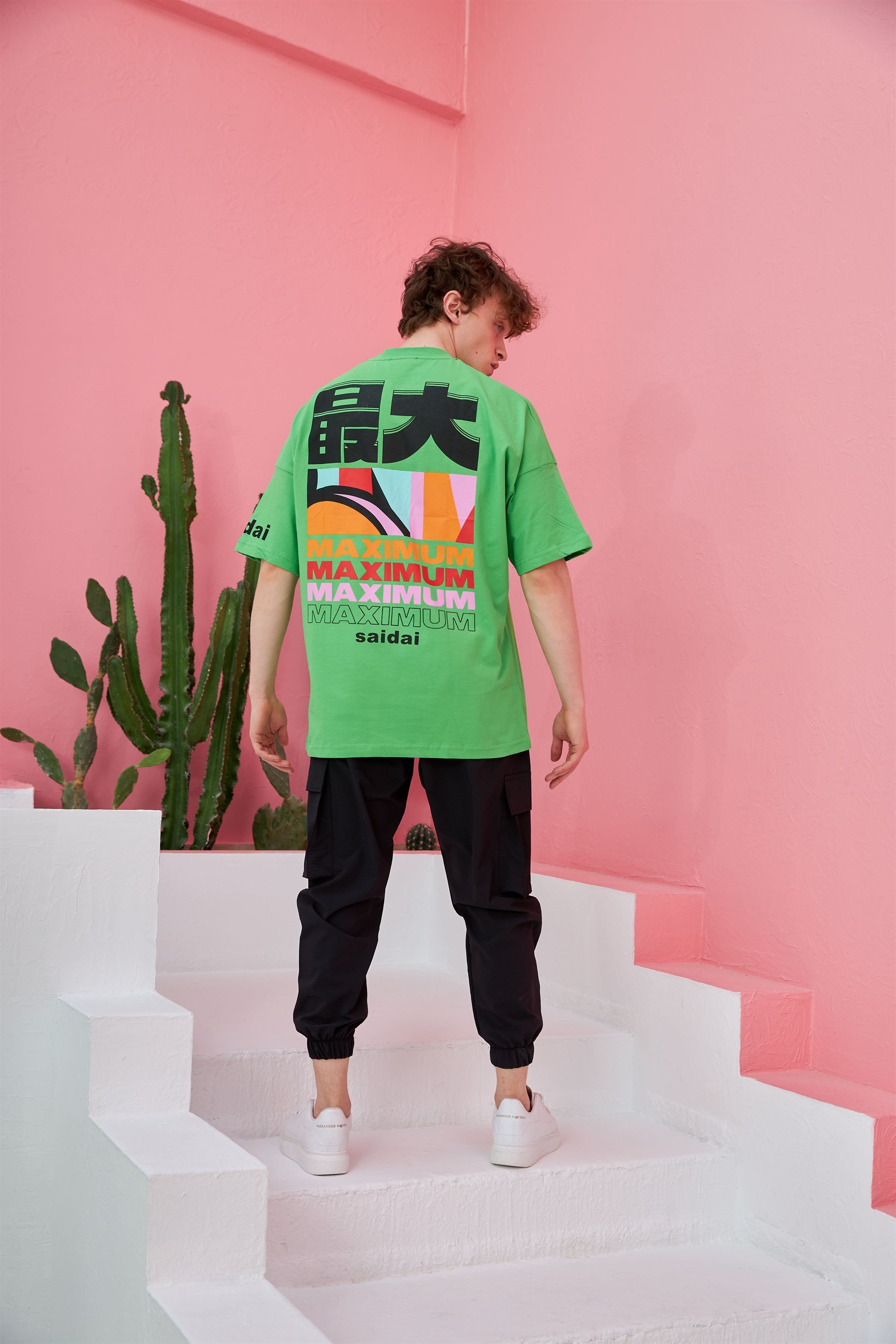 R-5555 Maximum Baskılı Oversize T-shirt