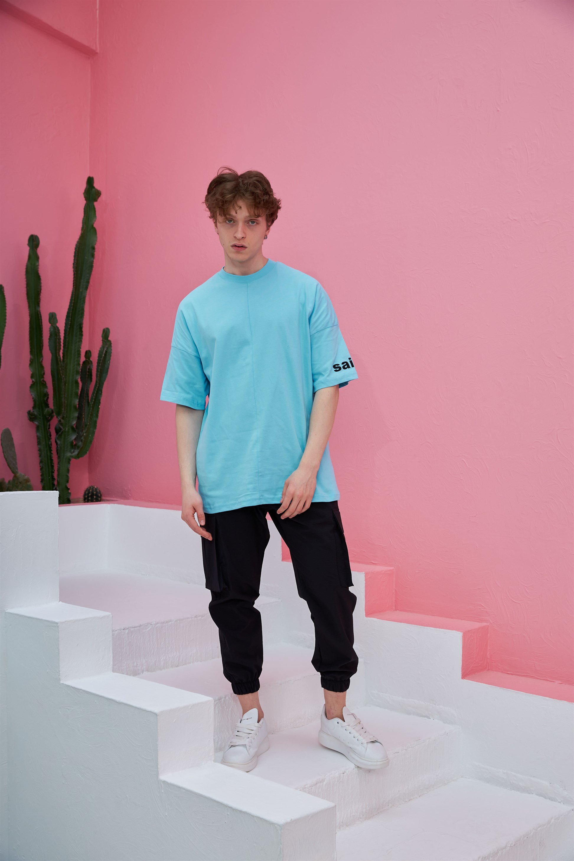 R-5555 Maximum Baskılı Oversize T-shirt