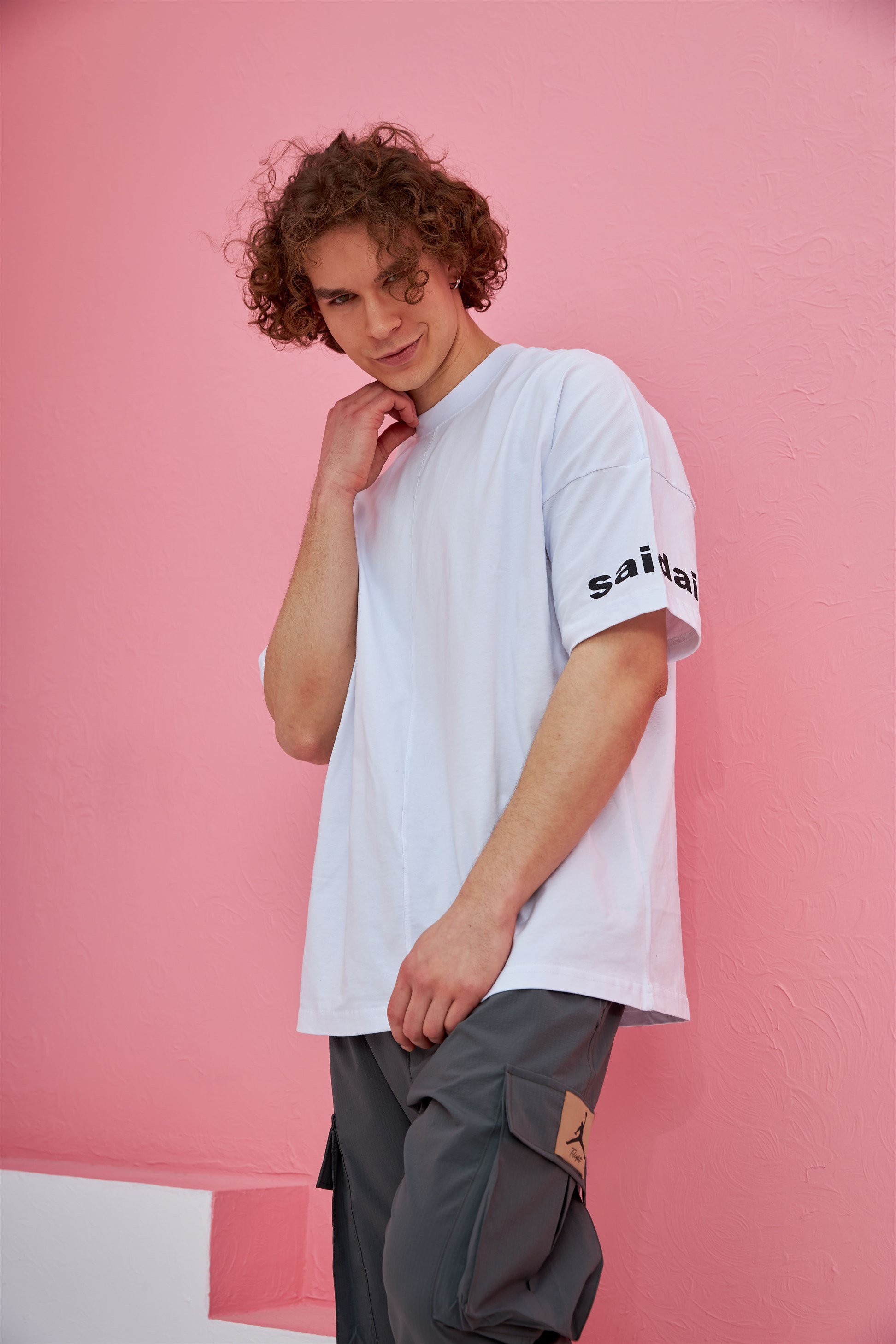 R-5555 Maximum Baskılı Oversize T-shirt