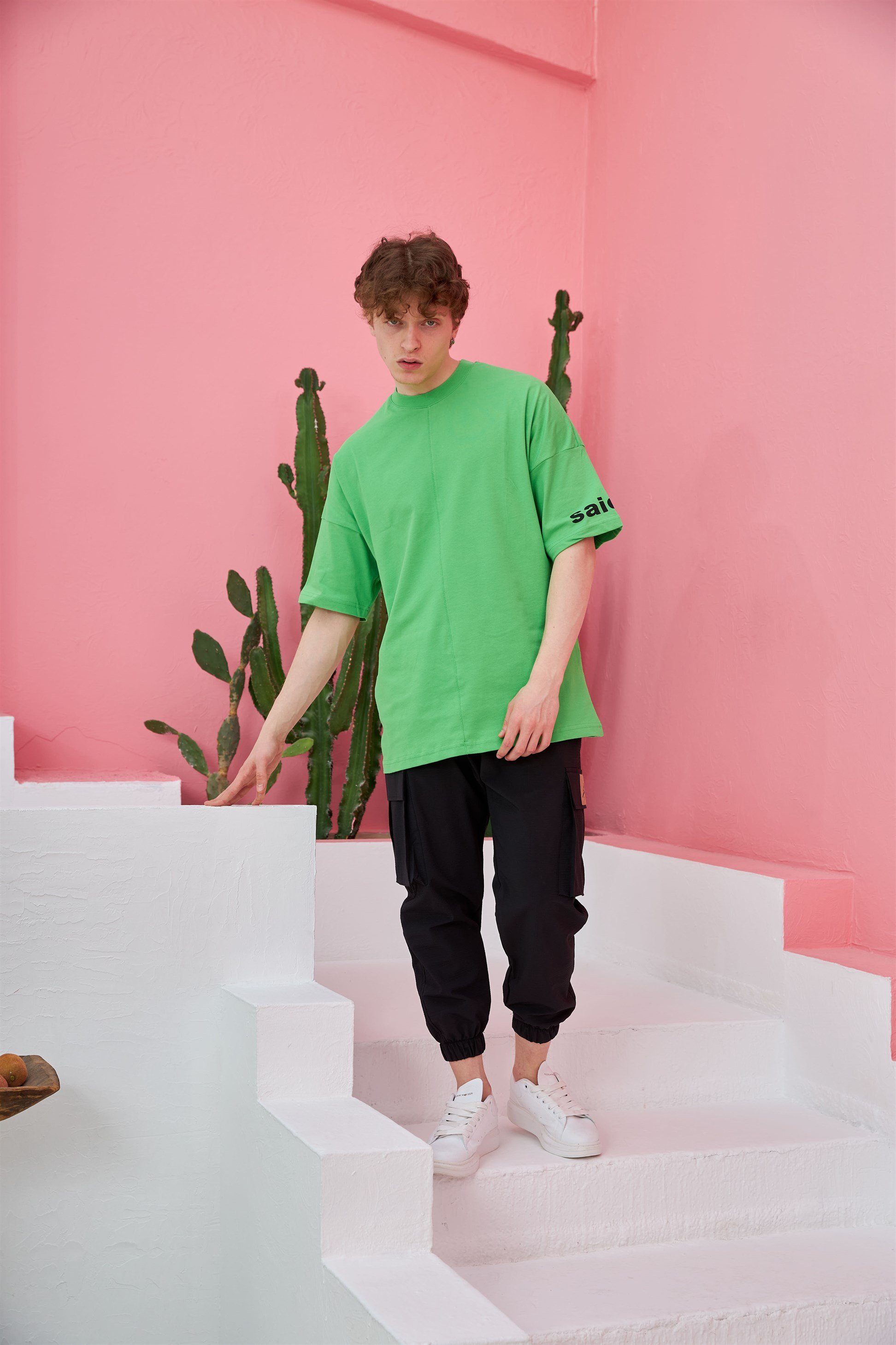 R-5555 Maximum Baskılı Oversize T-shirt