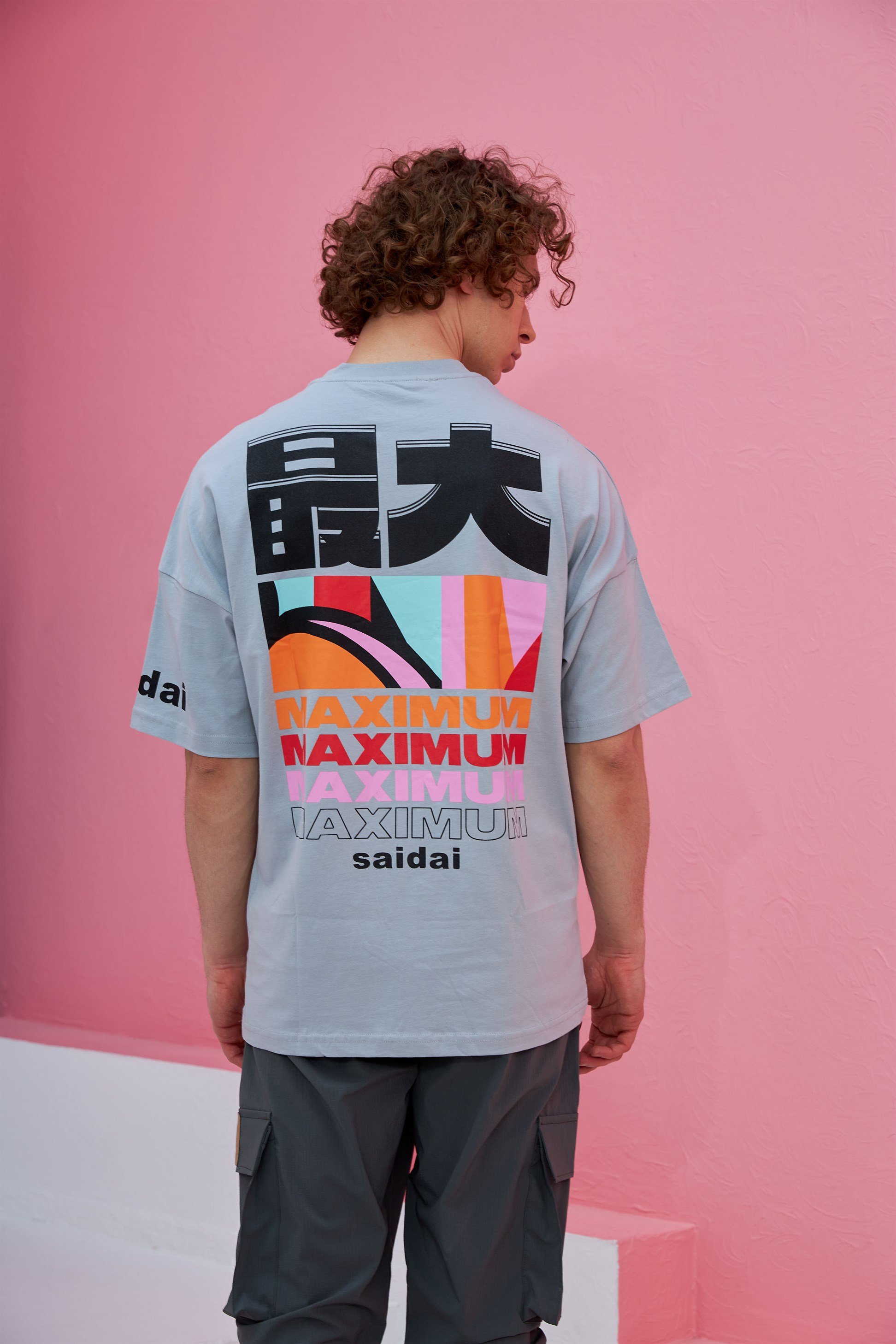 R-5555 Maximum Baskılı Oversize T-shirt