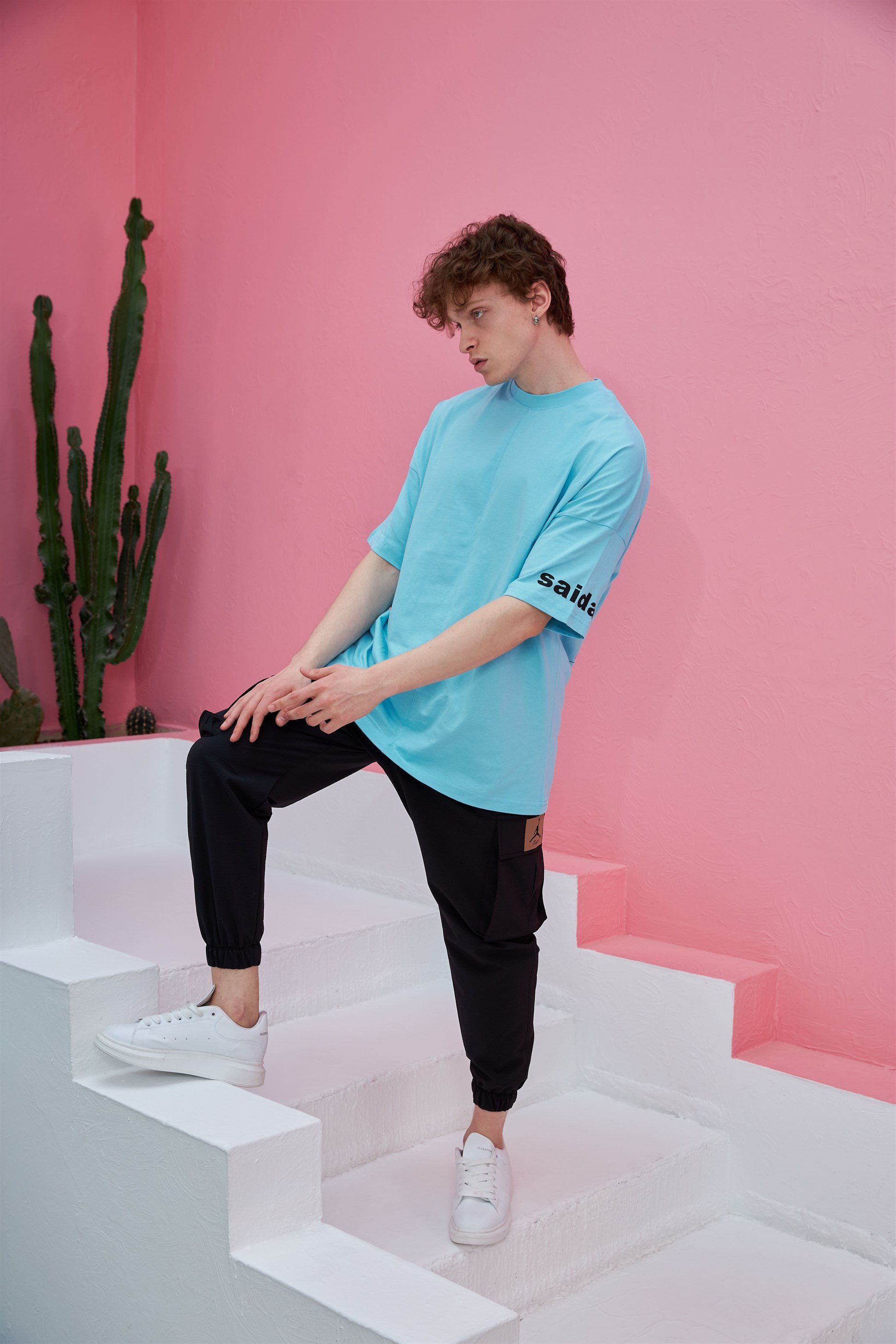 R-5555 Maximum Baskılı Oversize T-shirt