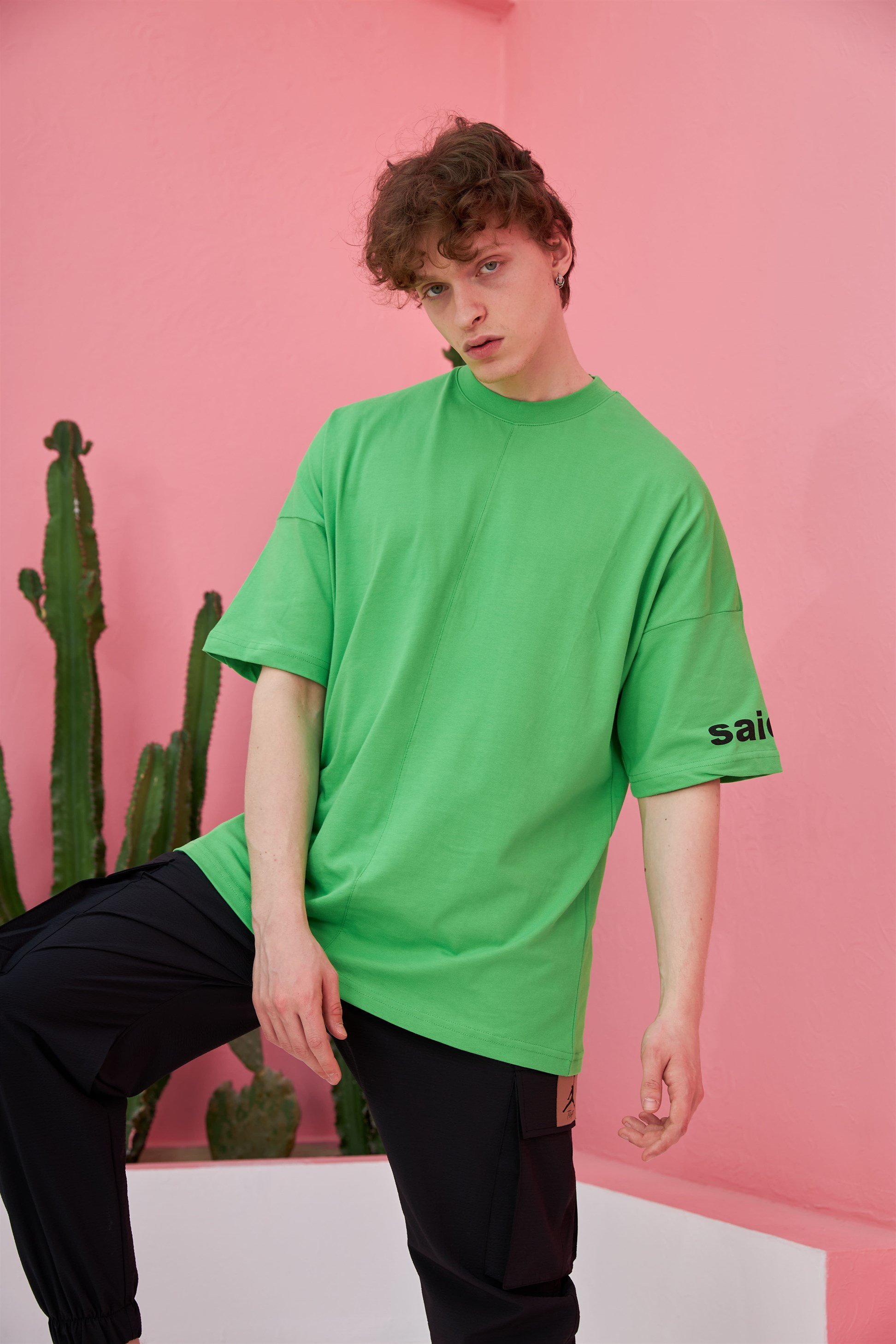 R-5555 Maximum Baskılı Oversize T-shirt