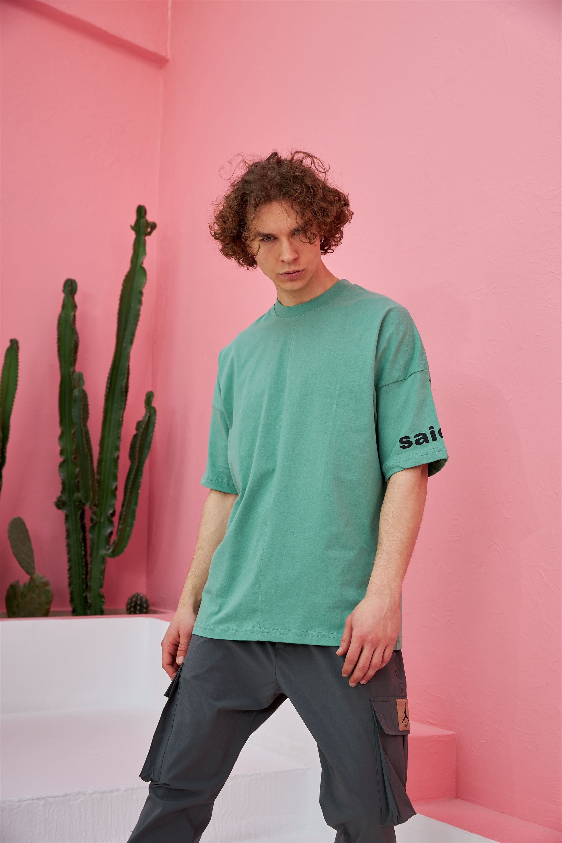 R-5555 Maximum Baskılı Oversize T-shirt