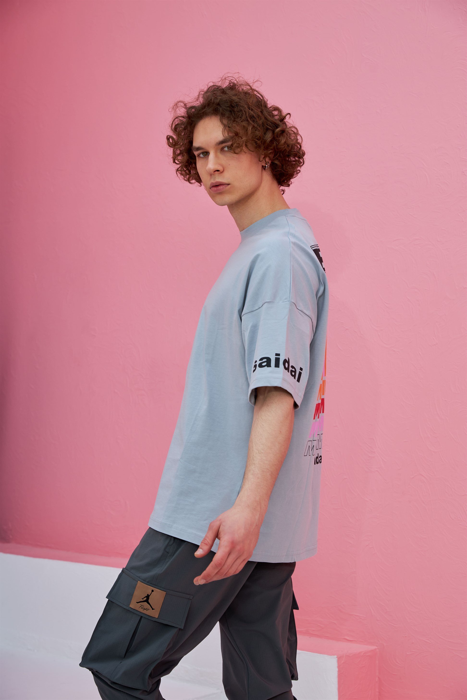 R-5555 Maximum Baskılı Oversize T-shirt
