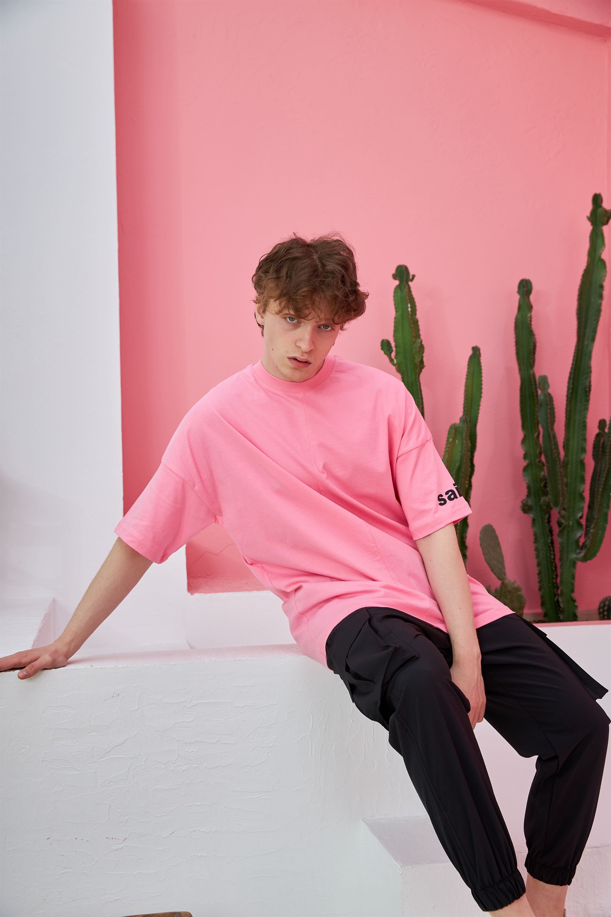R-5555 Maximum Baskılı Oversize T-shirt