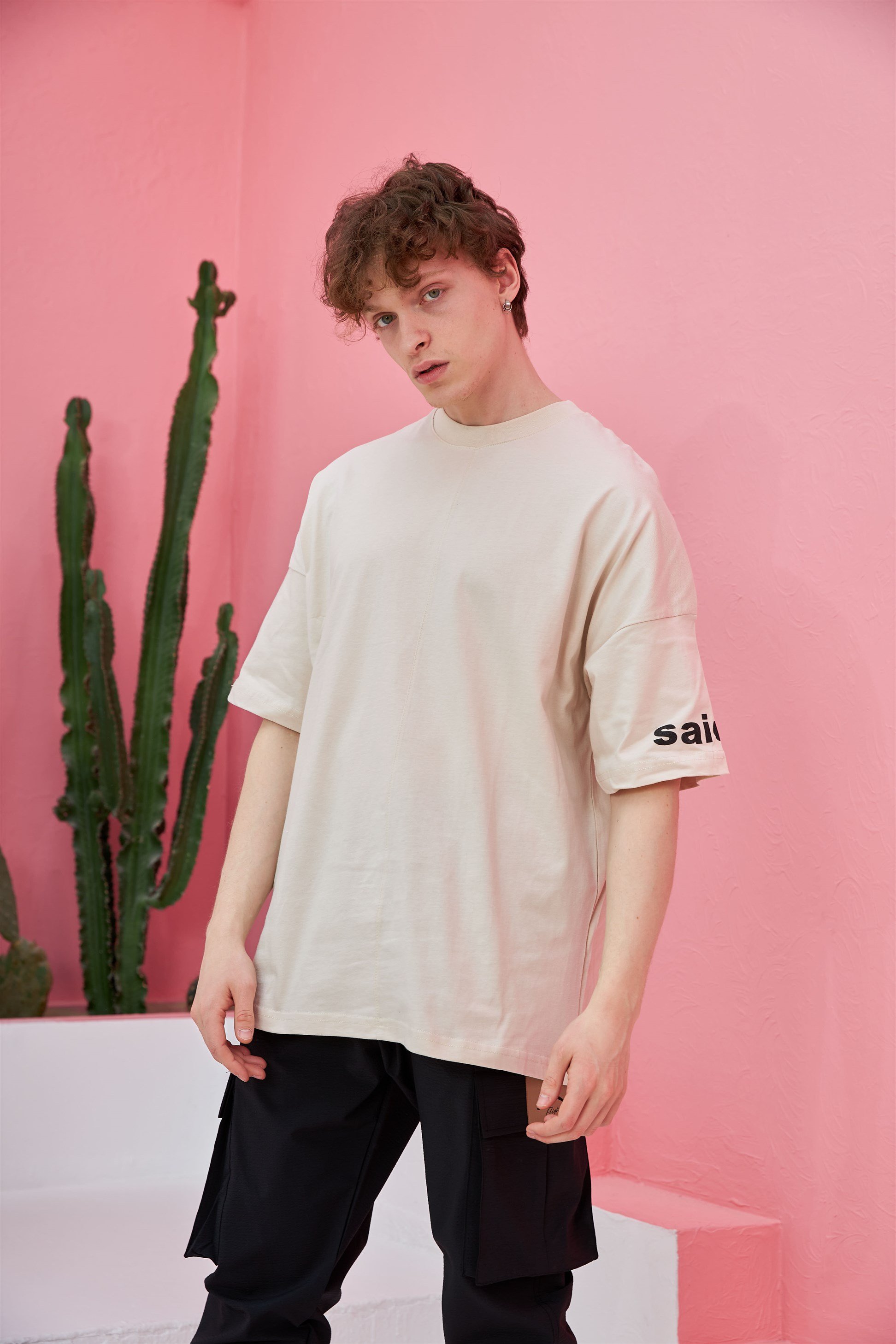 R-5555 Maximum Baskılı Oversize T-shirt