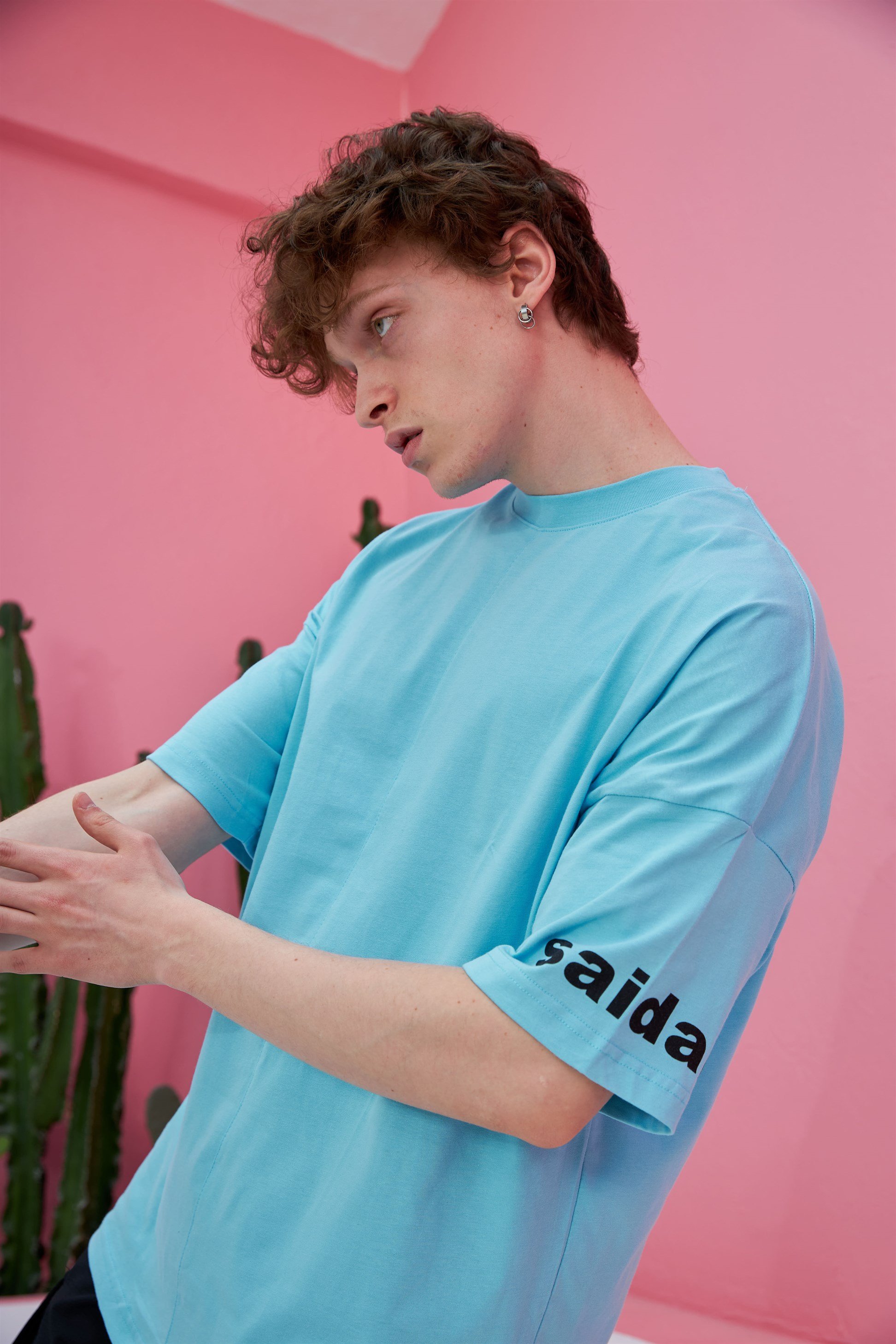 R-5555 Maximum Baskılı Oversize T-shirt