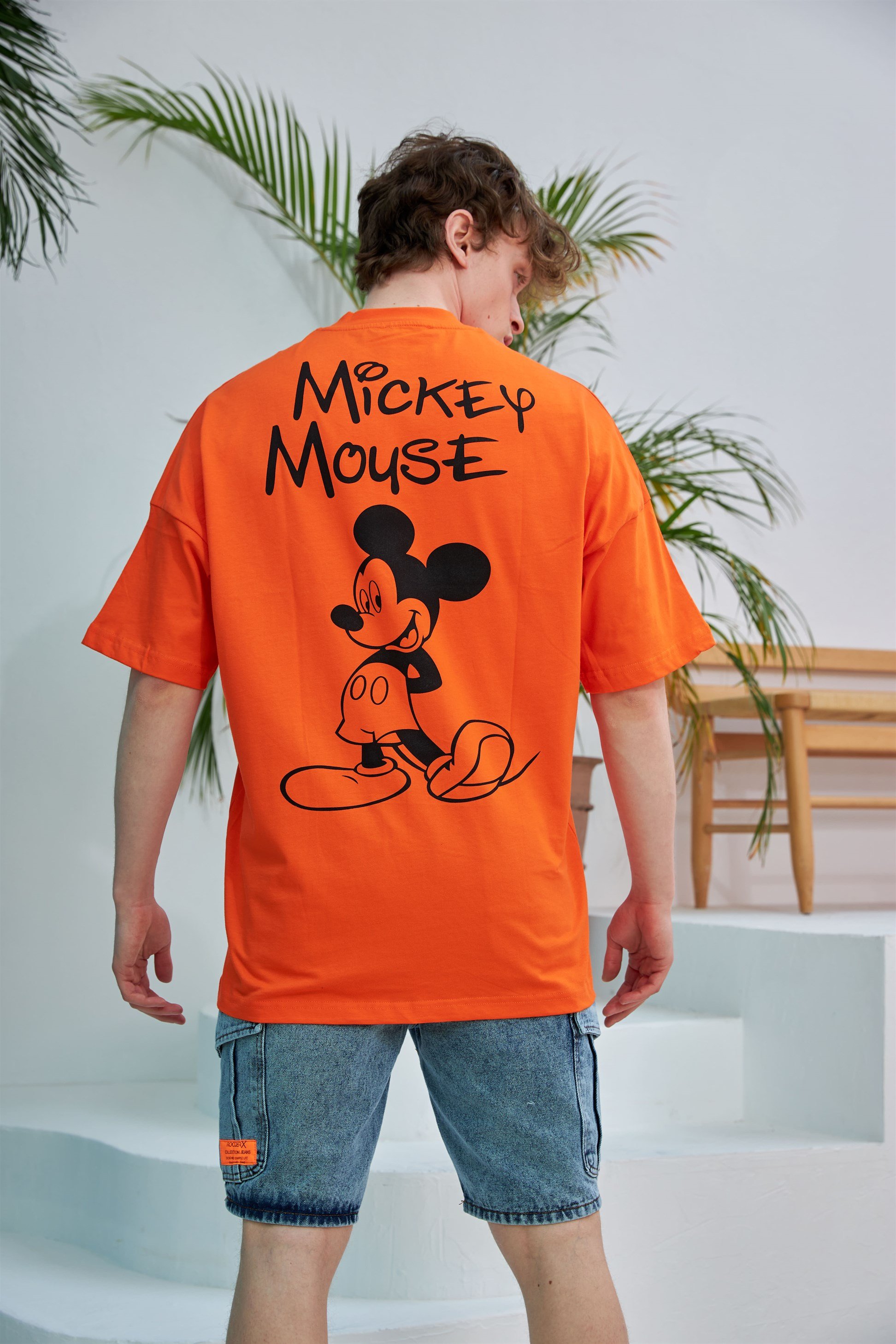 R-5557 Mickey Baskılı Oversize T-shirt