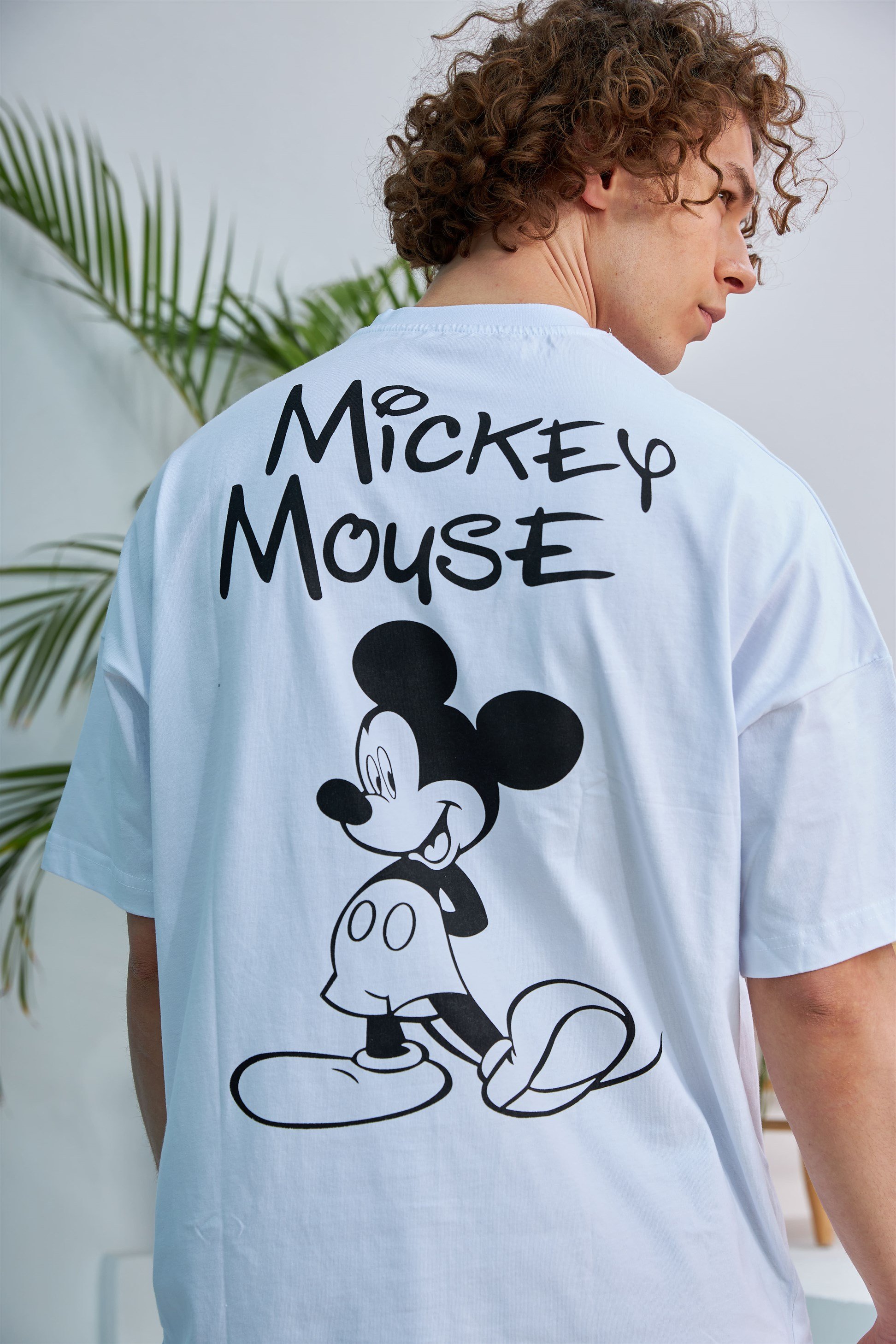 R-5557 Mickey Baskılı Oversize T-shirt