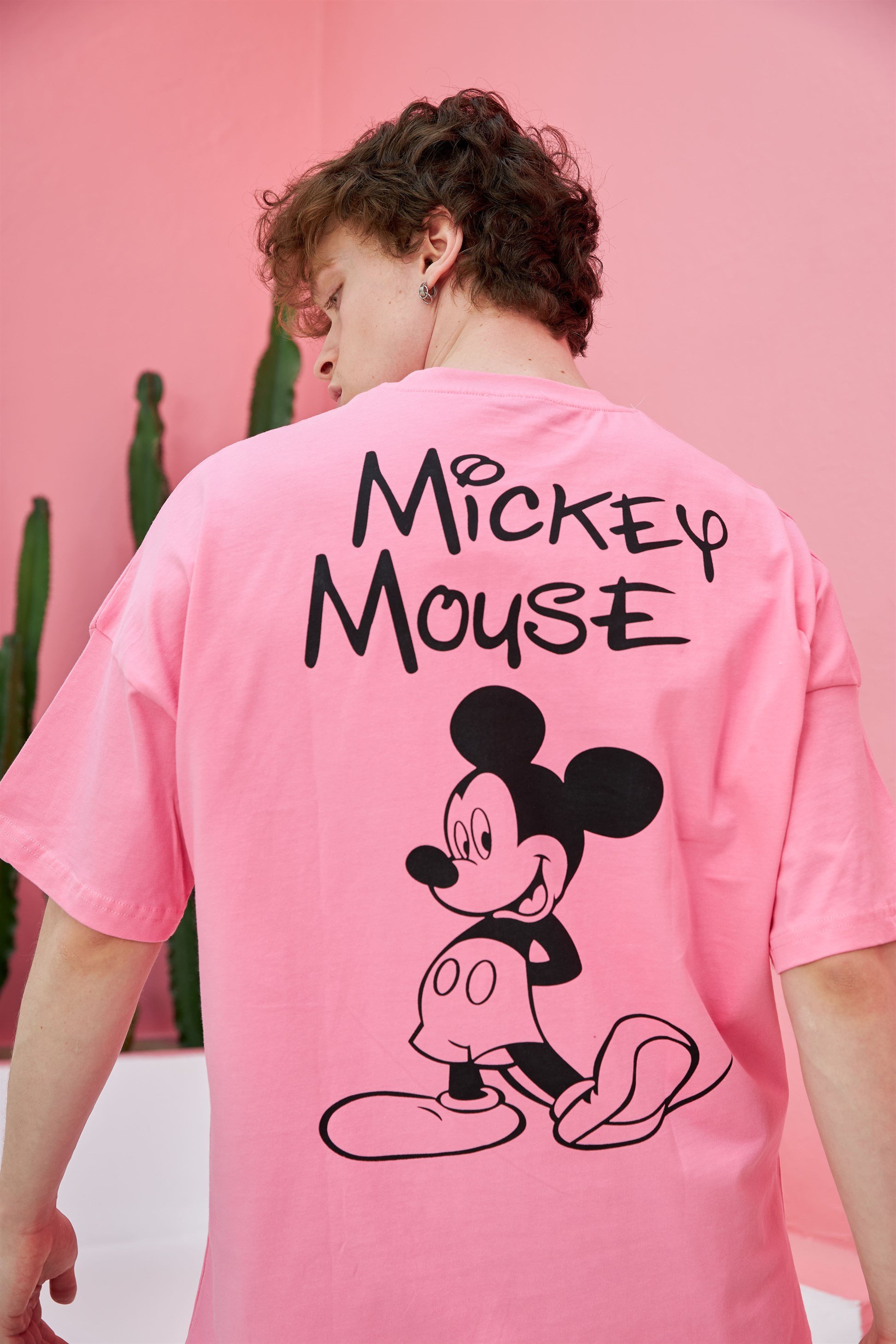 R-5557 Mickey Baskılı Oversize T-shirt