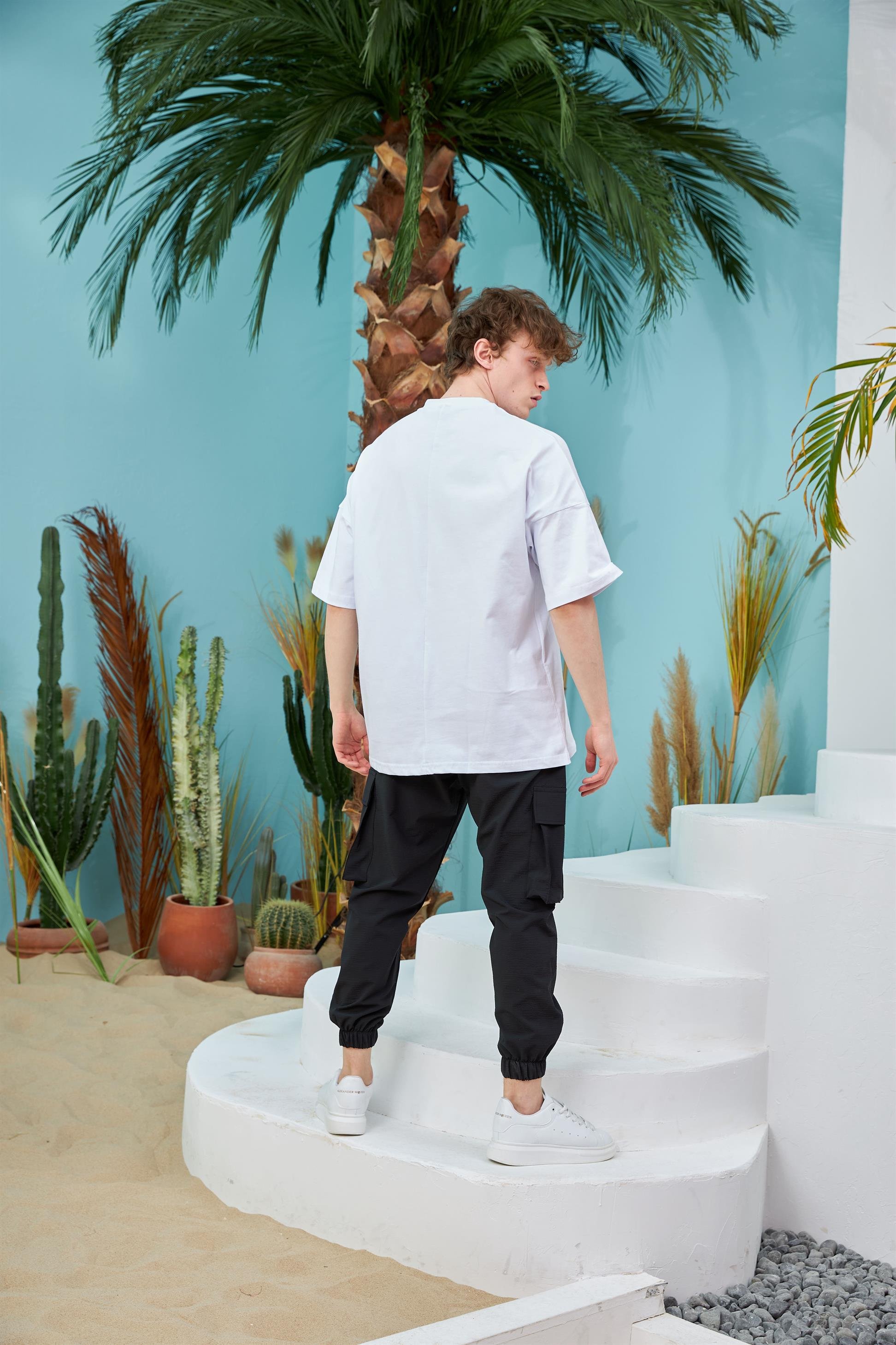 R-5561 Oversize Bryant Baskılı T-shirt