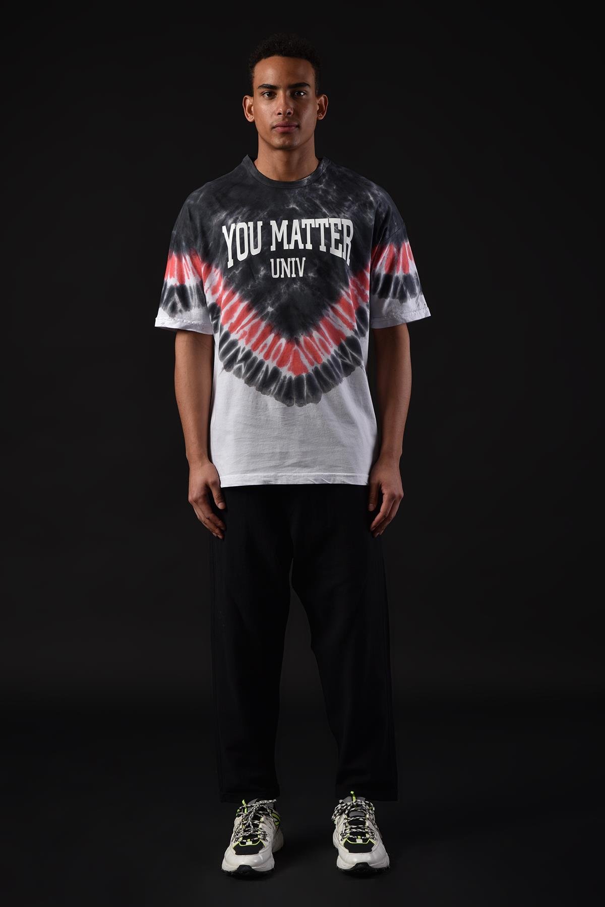 R-5652 Bisiklet Yaka You Matter Univ Baskılı Batik T-shırt