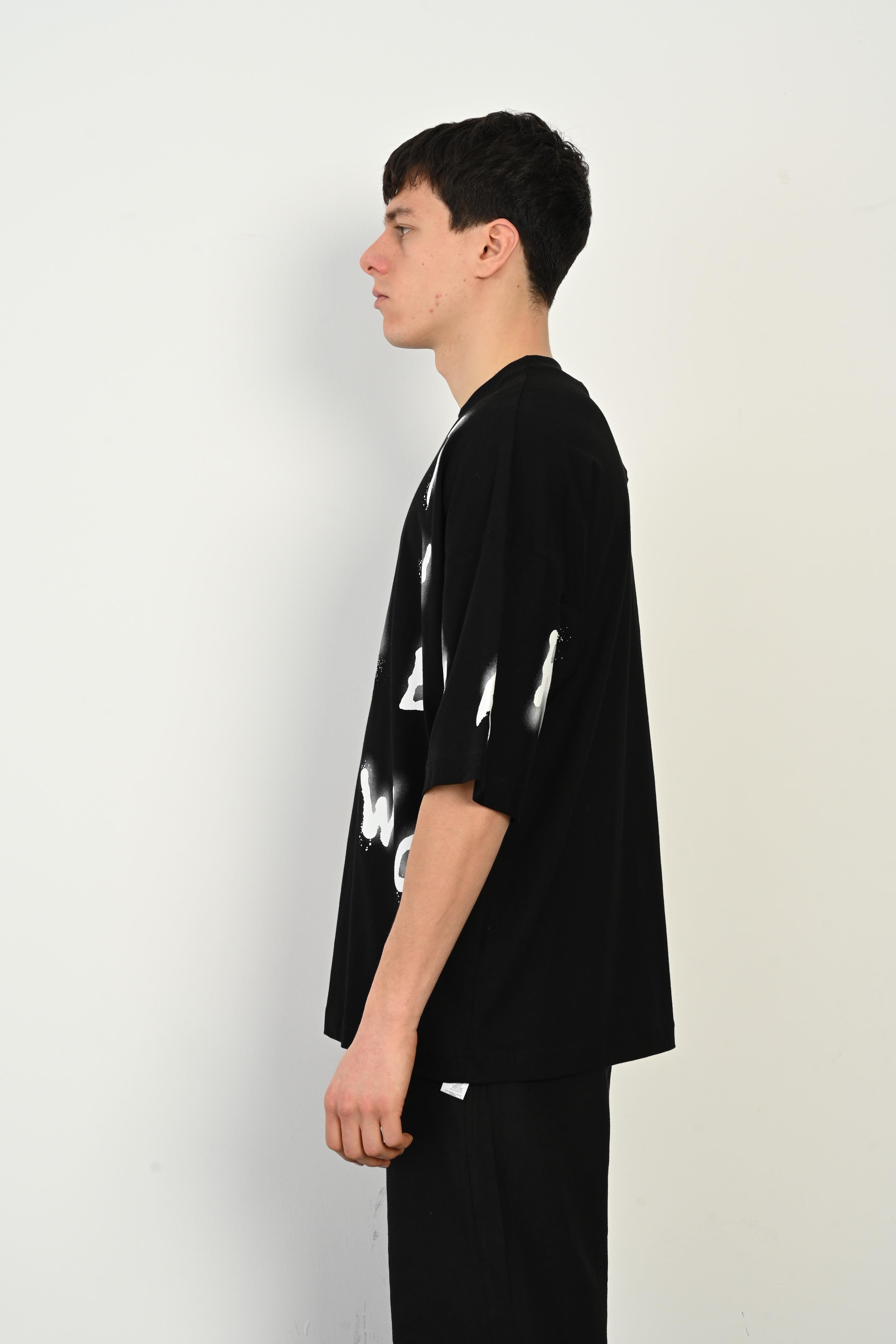 R-5759 Harf Baskılı Oversize Süprem Tişört