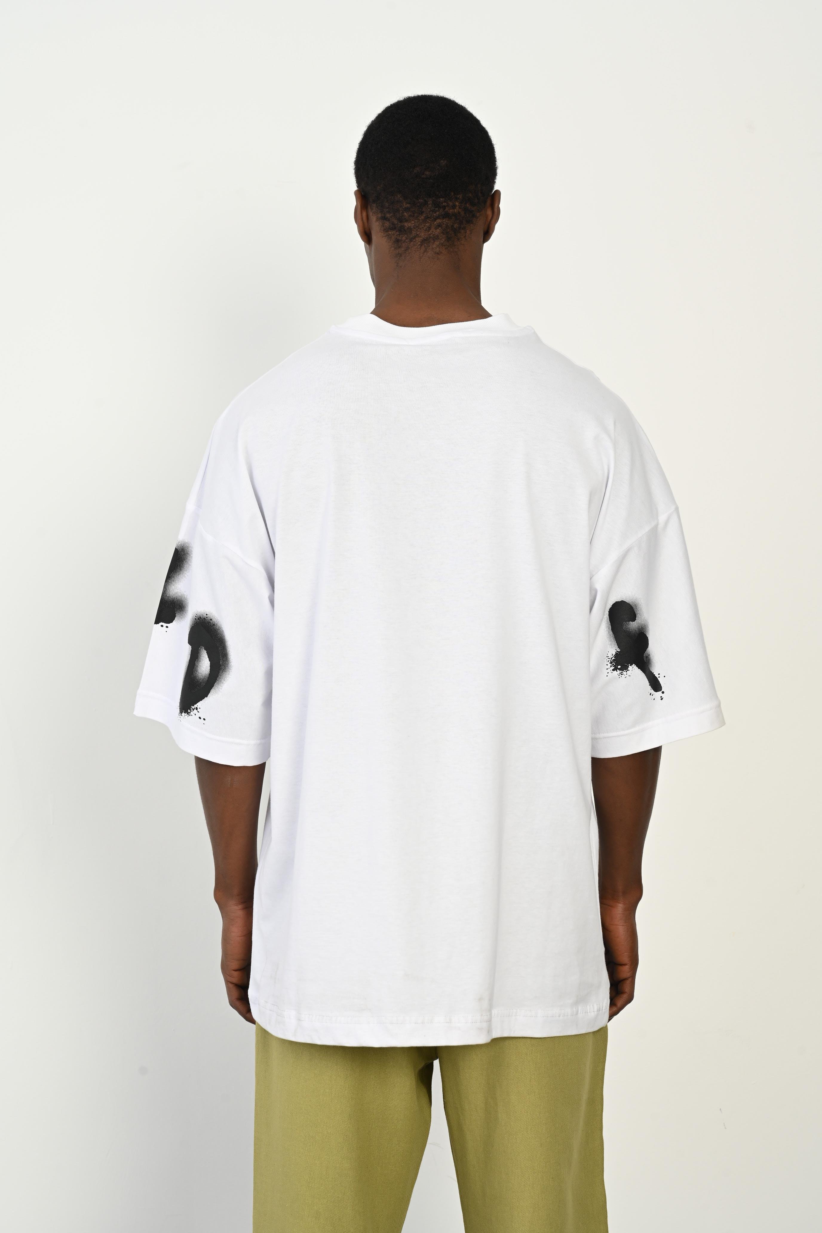 R-5759 Harf Baskılı Oversize Süprem Tişört