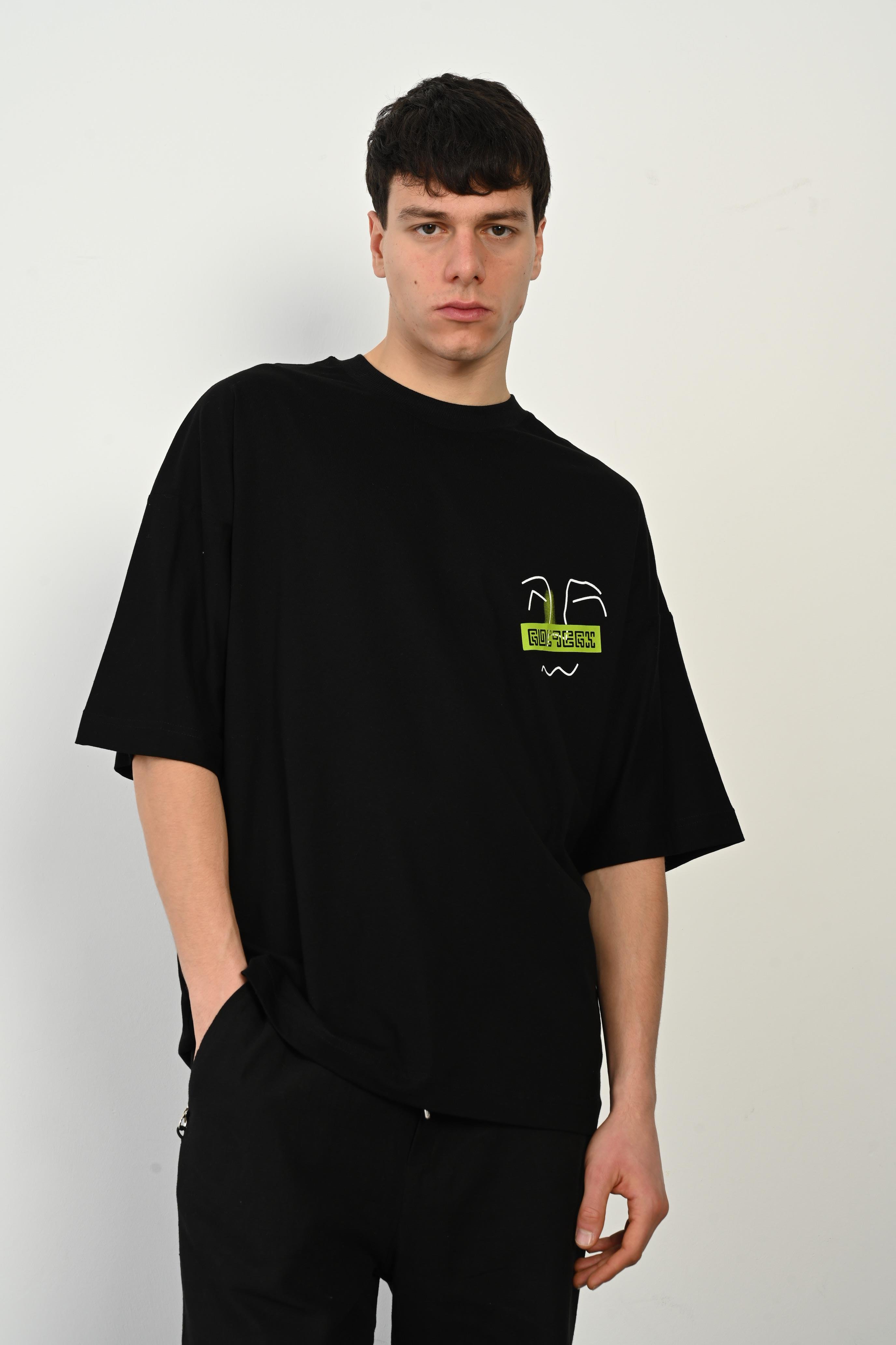 R-5760 Arka Yüz Baskılı Oversize Tişört