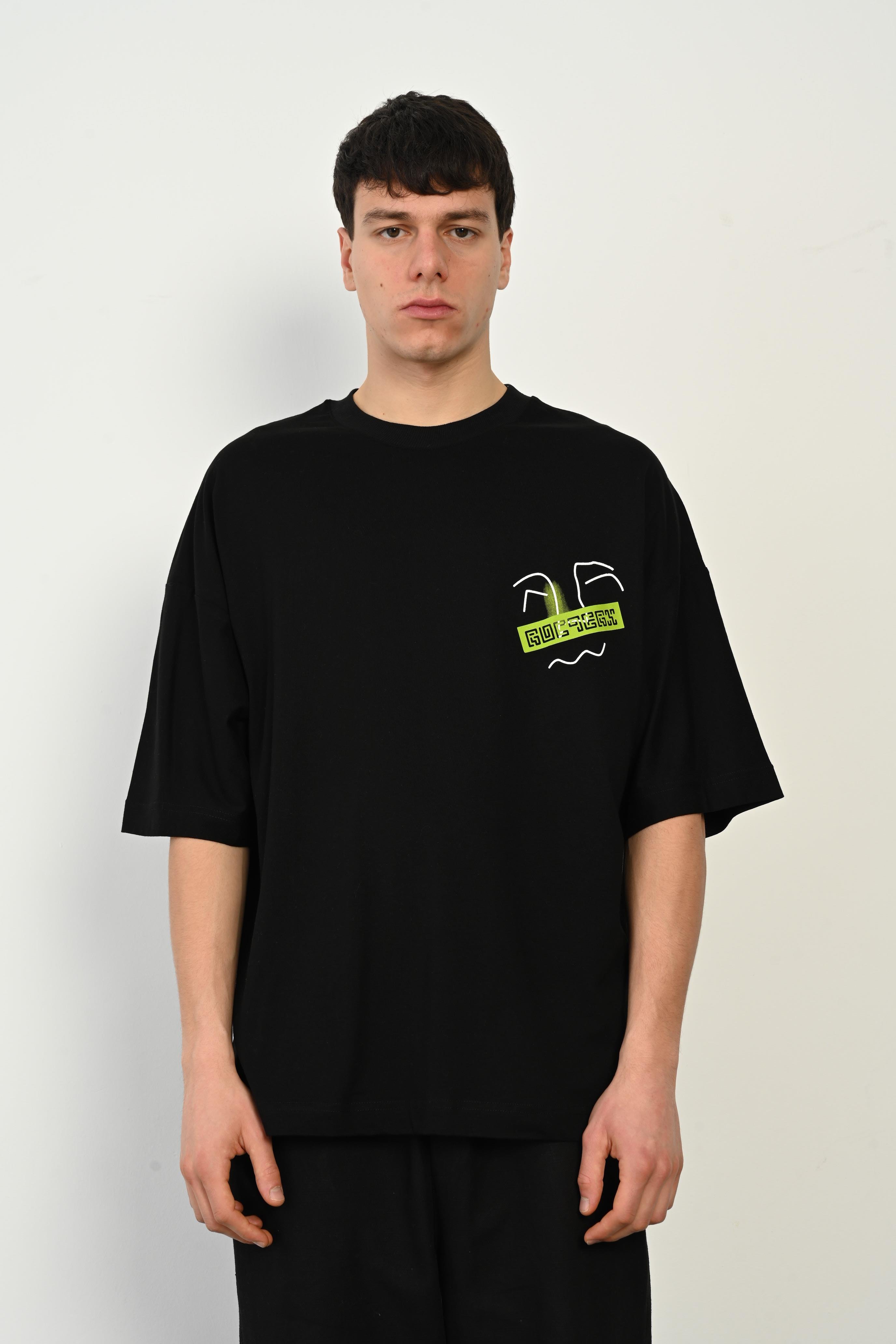 R-5760 Arka Yüz Baskılı Oversize Tişört