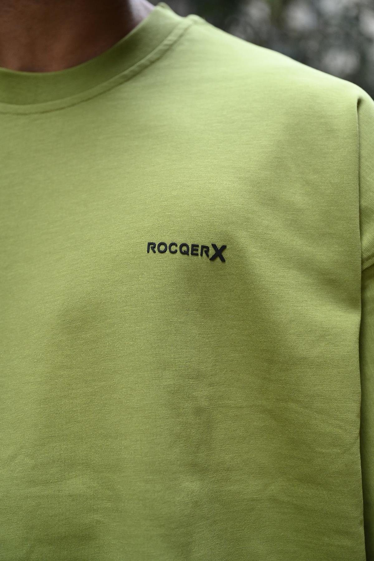 R-5775 Rocqerx Baskılı Düz Basıc Tişört