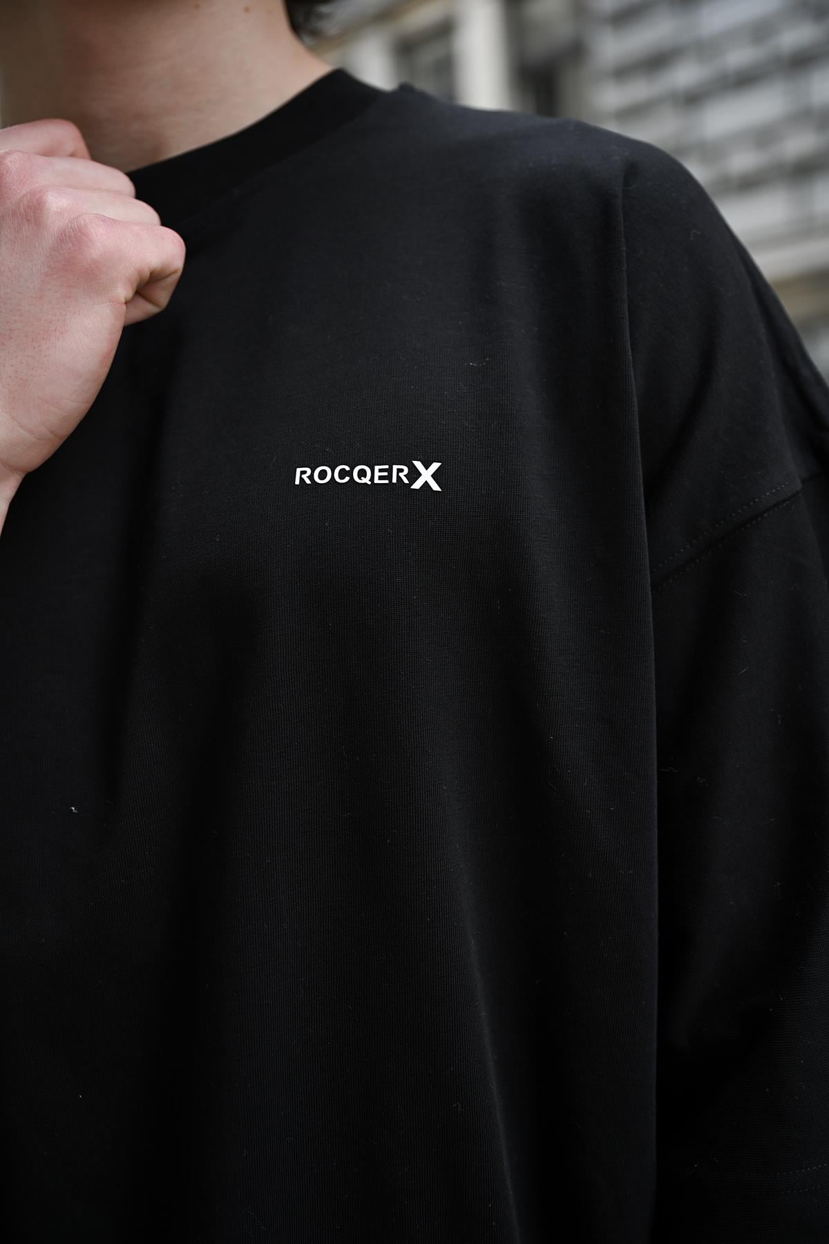 R-5775 Rocqerx Baskılı Düz Basıc Tişört