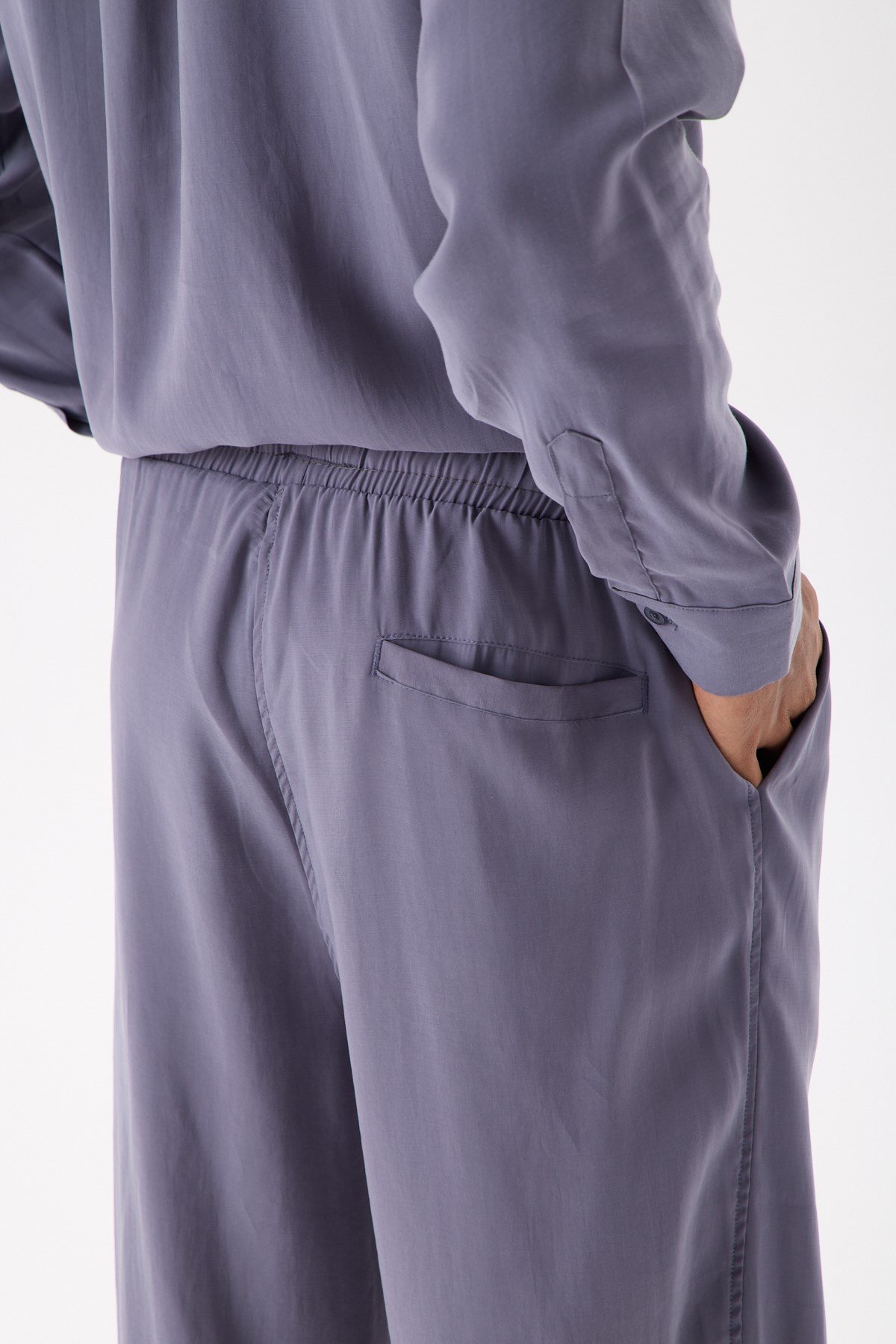 R-6083 R-4424 Gömlek Pantolon Modal Takım