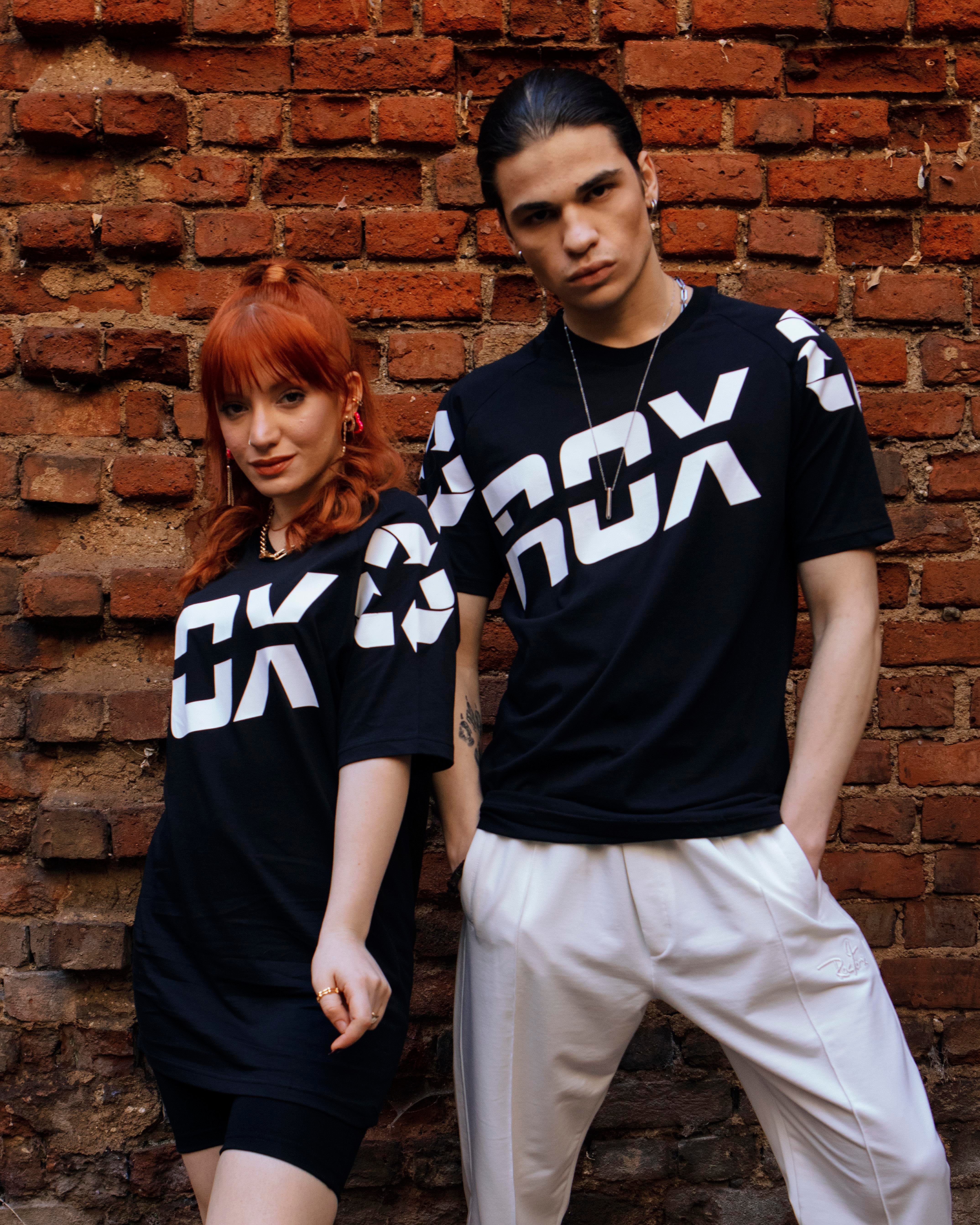 ROX BASKILI  KOL DETAYI  SÜPREM T-SHİRT R-5203