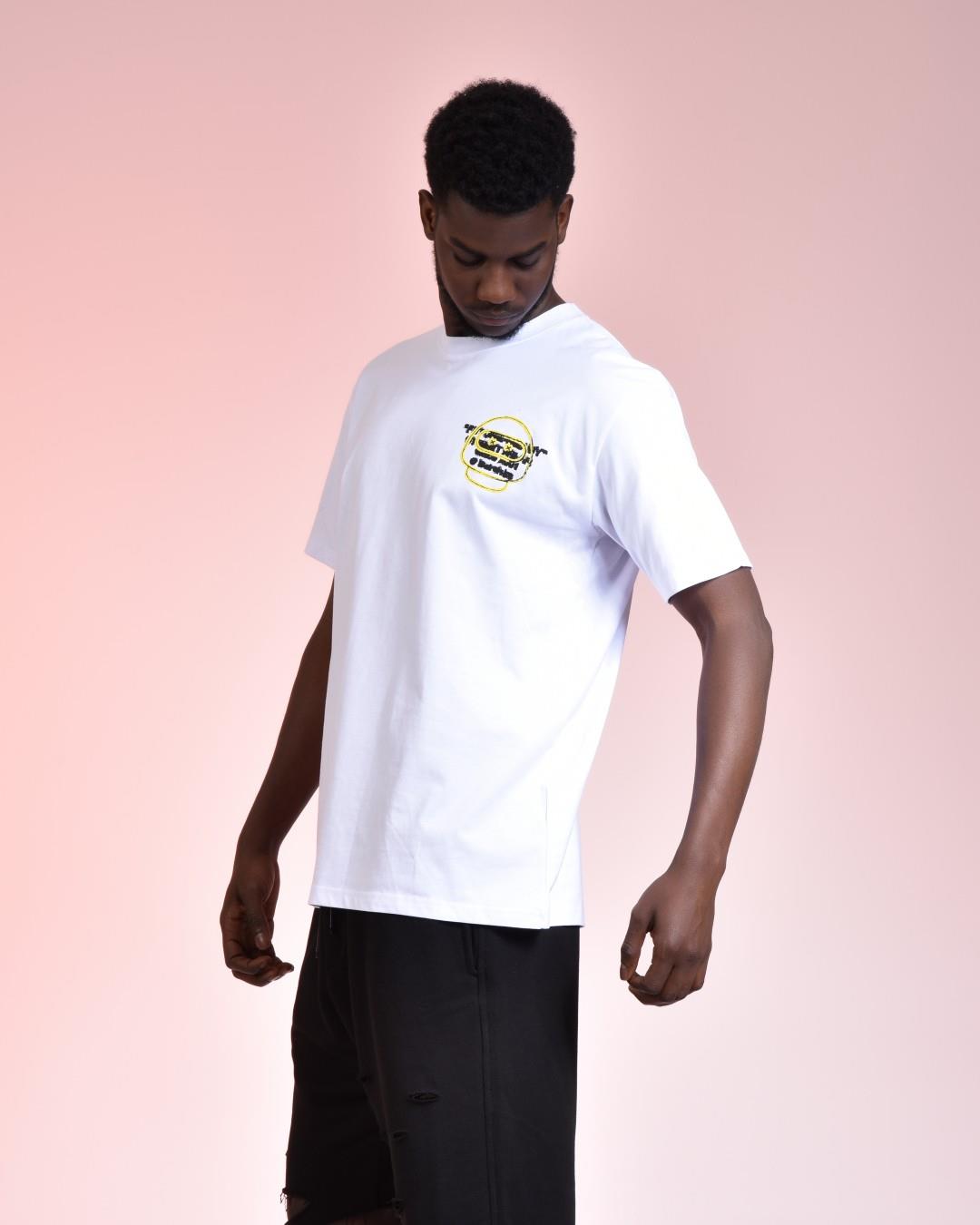 SARI SİLUET BASKILI T-SHİRT R-5298