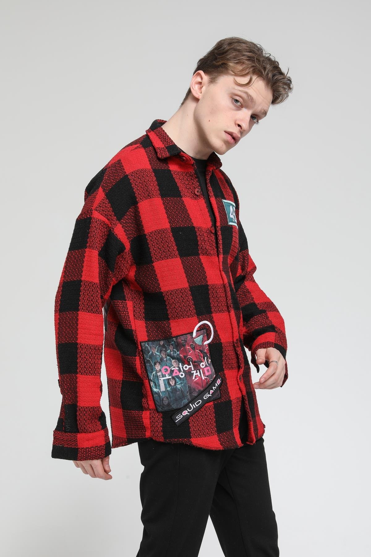 Squıd Game Robasız Peçli Oversize Gömlek R-3542