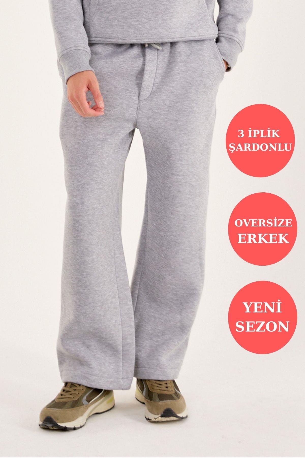 X-1001 Bel Lastikli  Üç İplik Pantolon