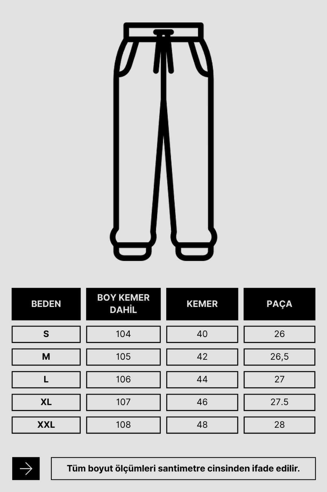 X-1001 Bel Lastikli  Üç İplik Pantolon