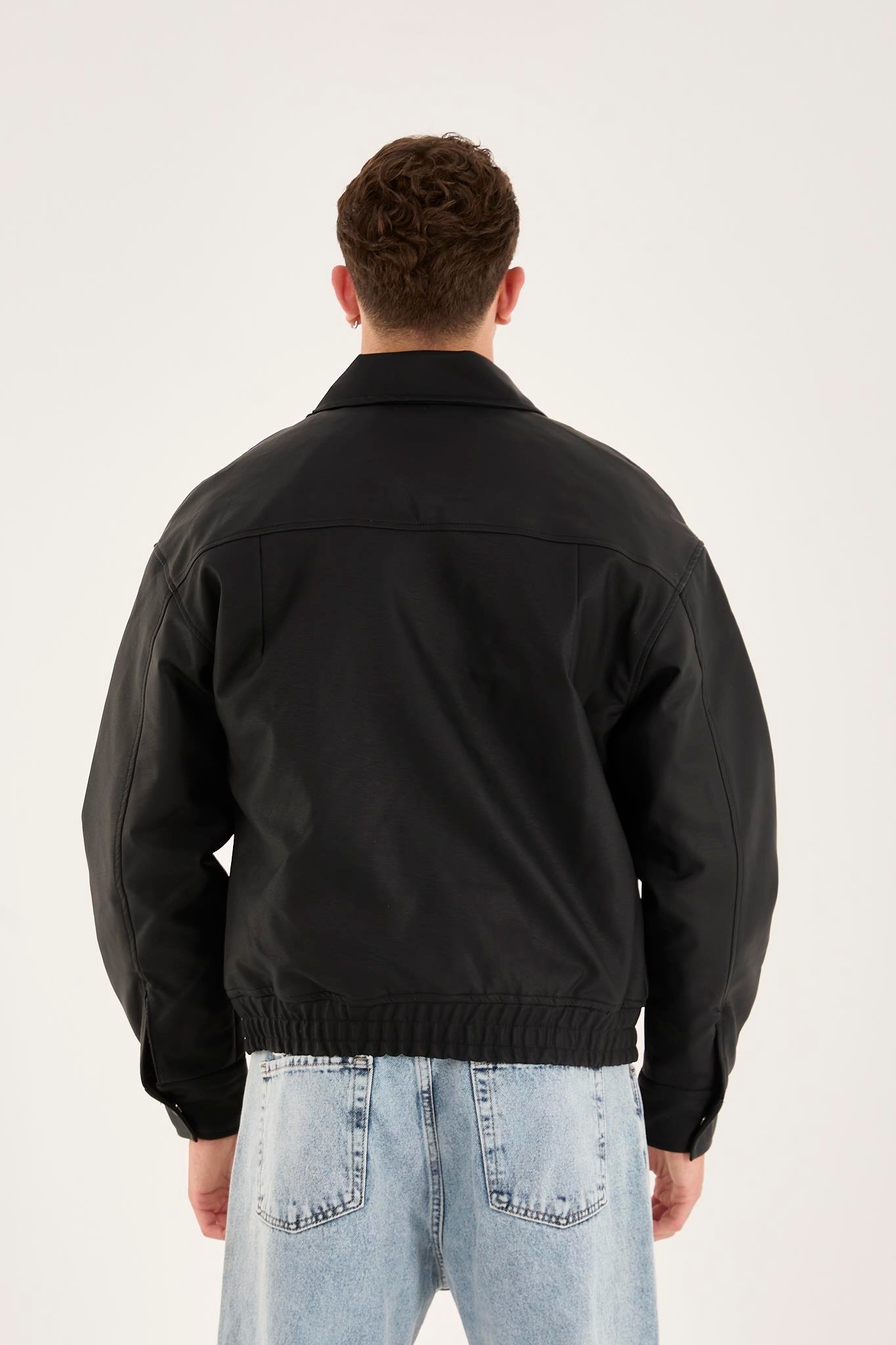 X-2014 Bel Lastikli İçi Kapitone Deri Mont