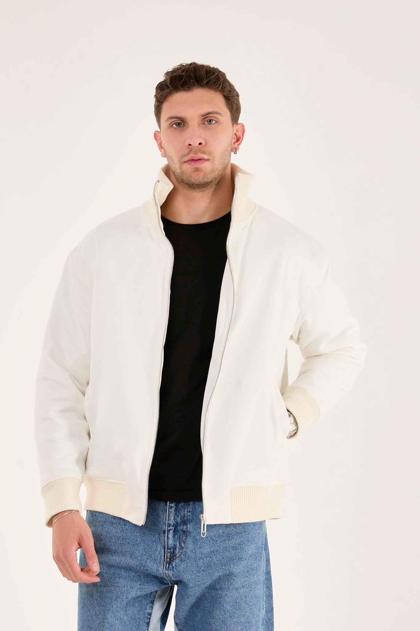 X-2021 Ribanalı İçi Kapitone Süet Mont