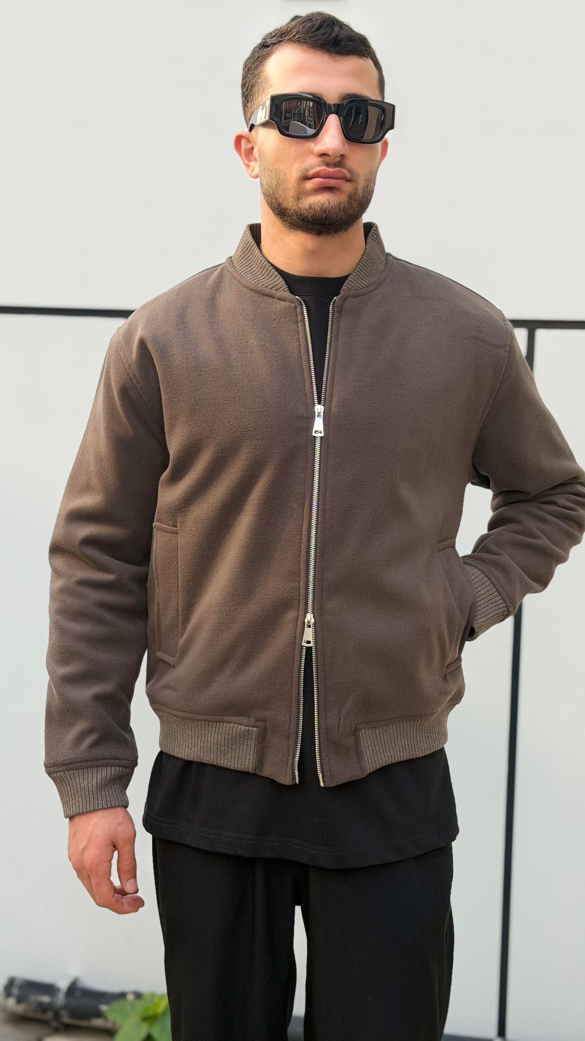 X-2034 Ribana Detaylı İçi Kapitoneli Kaşe Mont