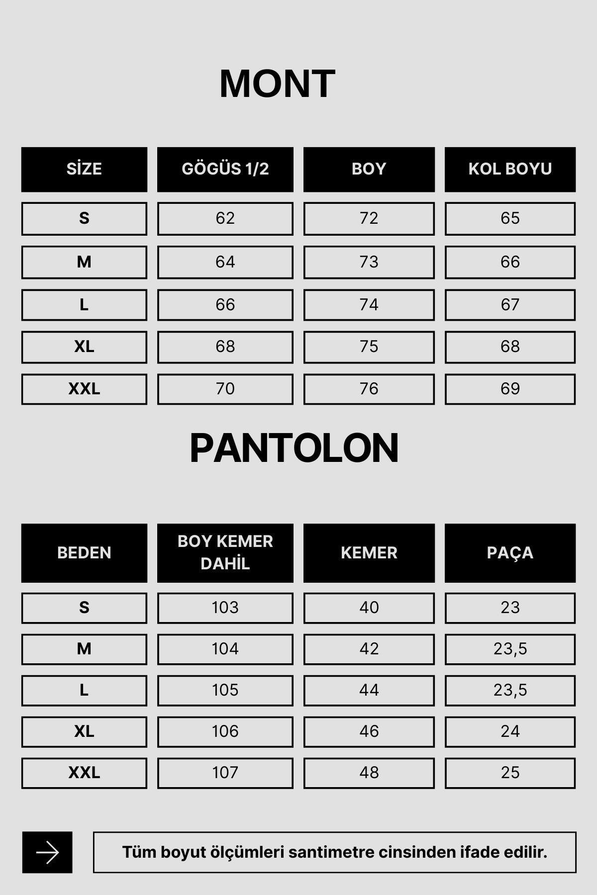 X-2037 X-1005 Astarlı Fermuarlı Üst Bel Lastikli Pantolon Kadife Takım