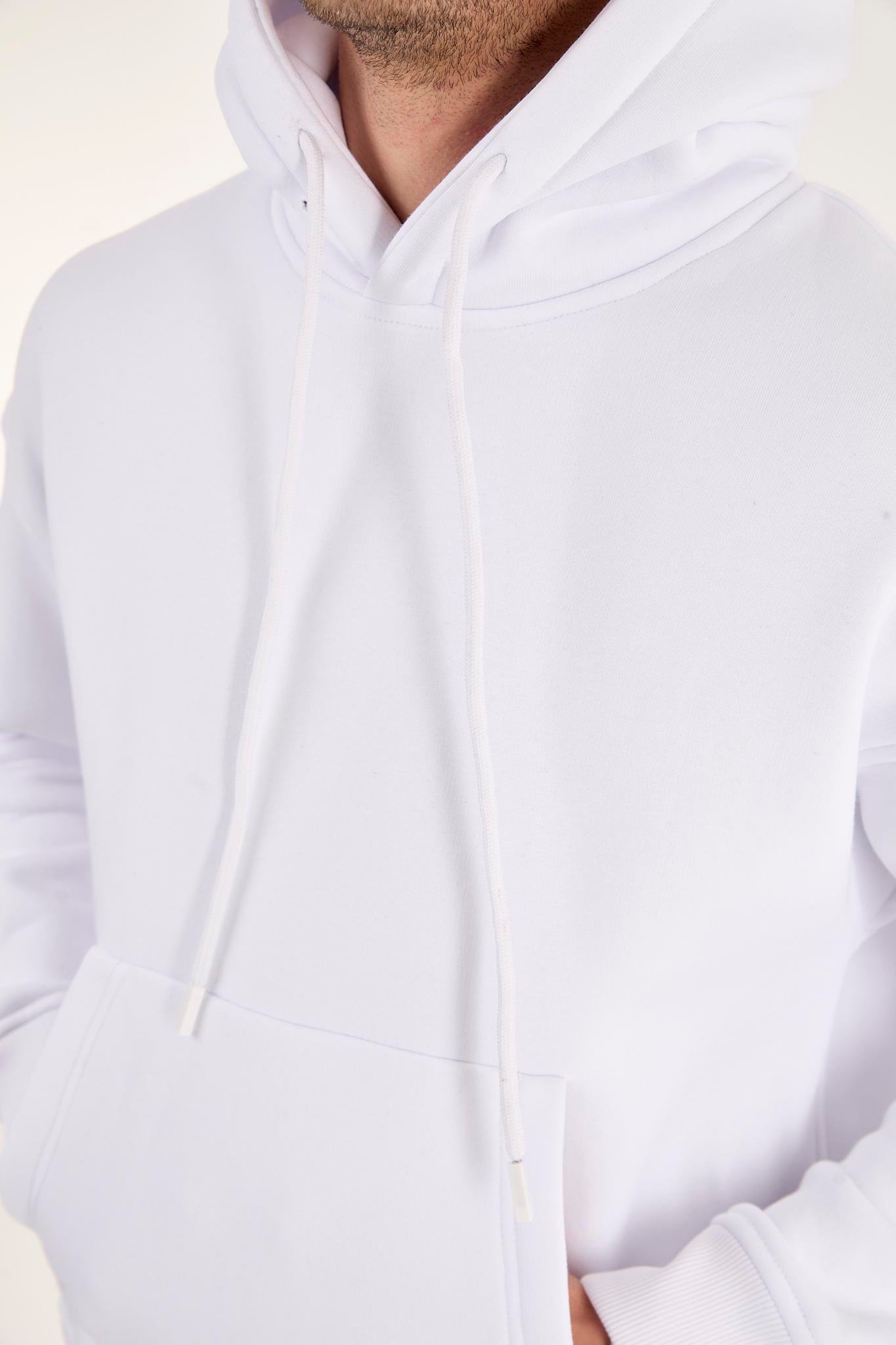 X-4008 Kapüşonlu Kanguru Cep Üç İplik Sweat