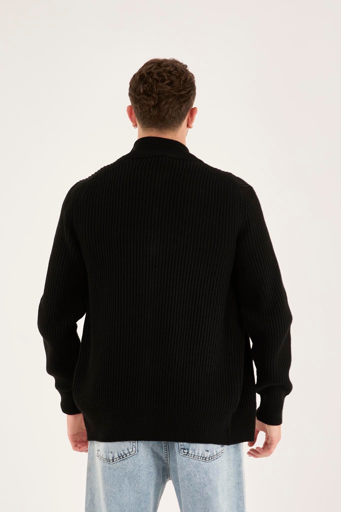 X-5003 Fermuarlı Triko Hırka