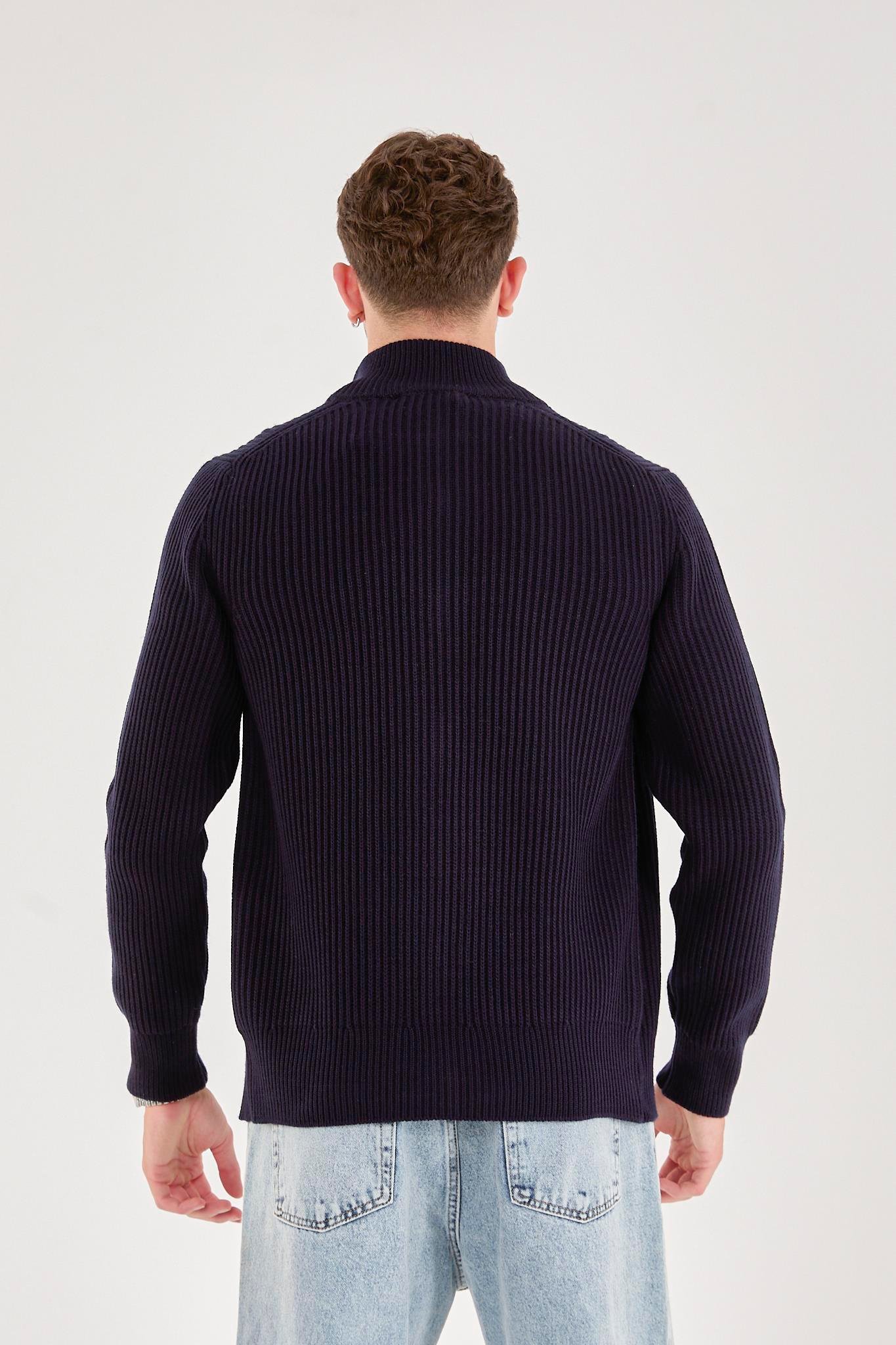 X-5003 Fermuarlı Triko Hırka