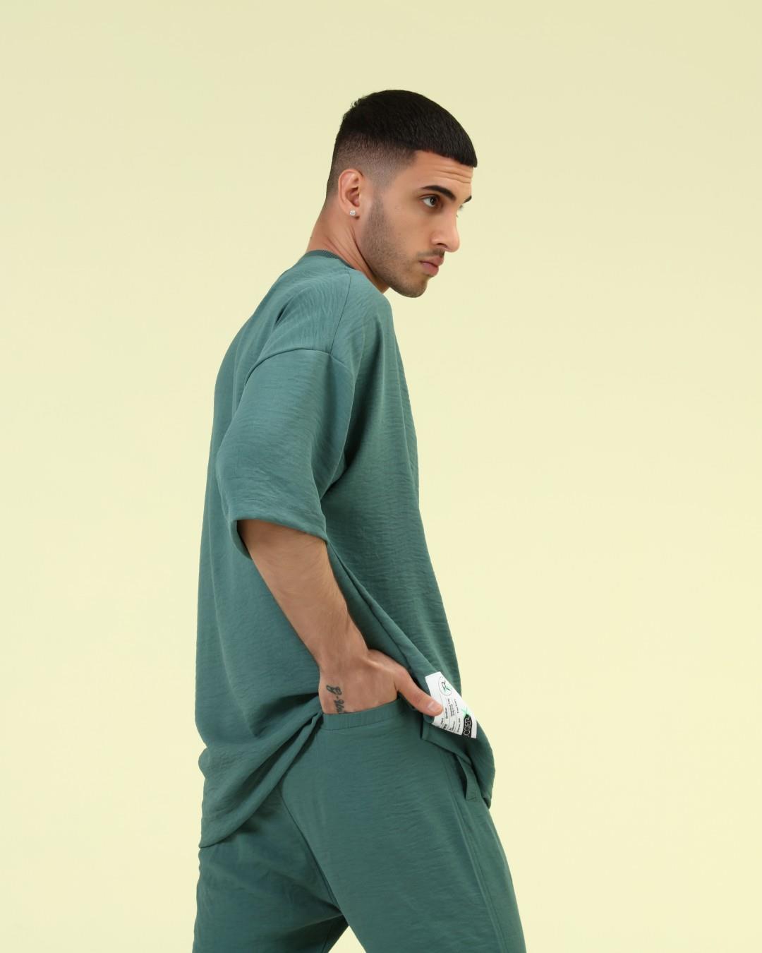 YAKASI RİBANALI OVERSİZE PANTOLONLU TAKIM R- 4124