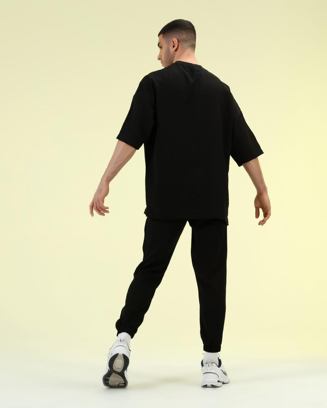 YAKASI RİBANALI OVERSİZE PANTOLONLU TAKIM R- 4124
