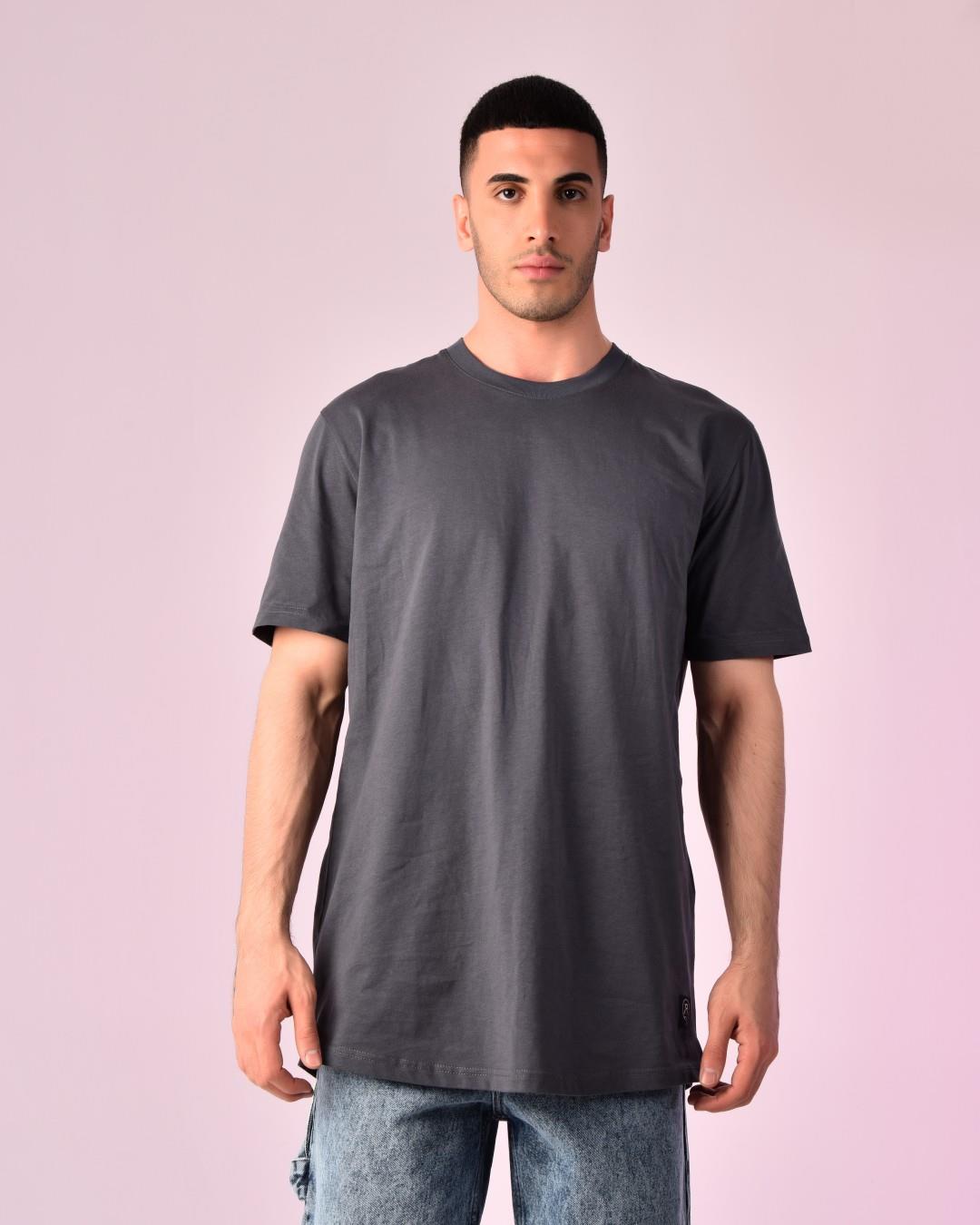 YANDAN YIRTMAÇLI BASİC  T-SHİRT R-5167