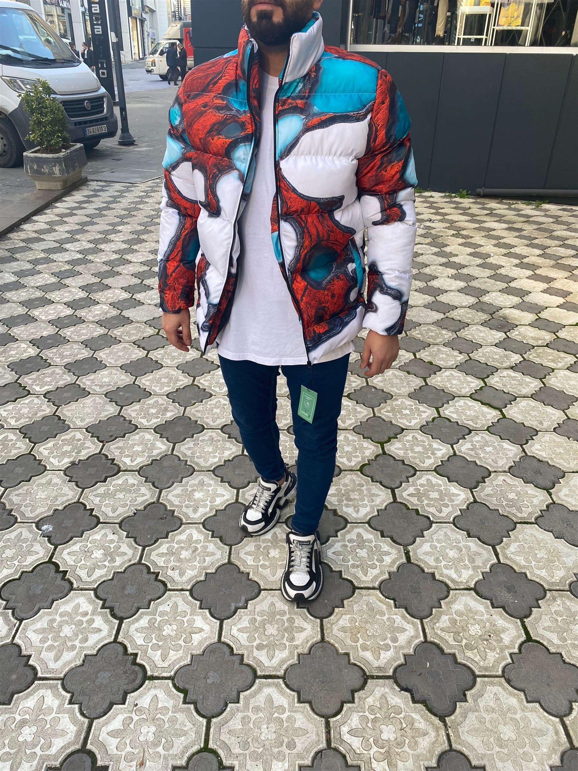 Zara Desenli Dijital Mont R-2179