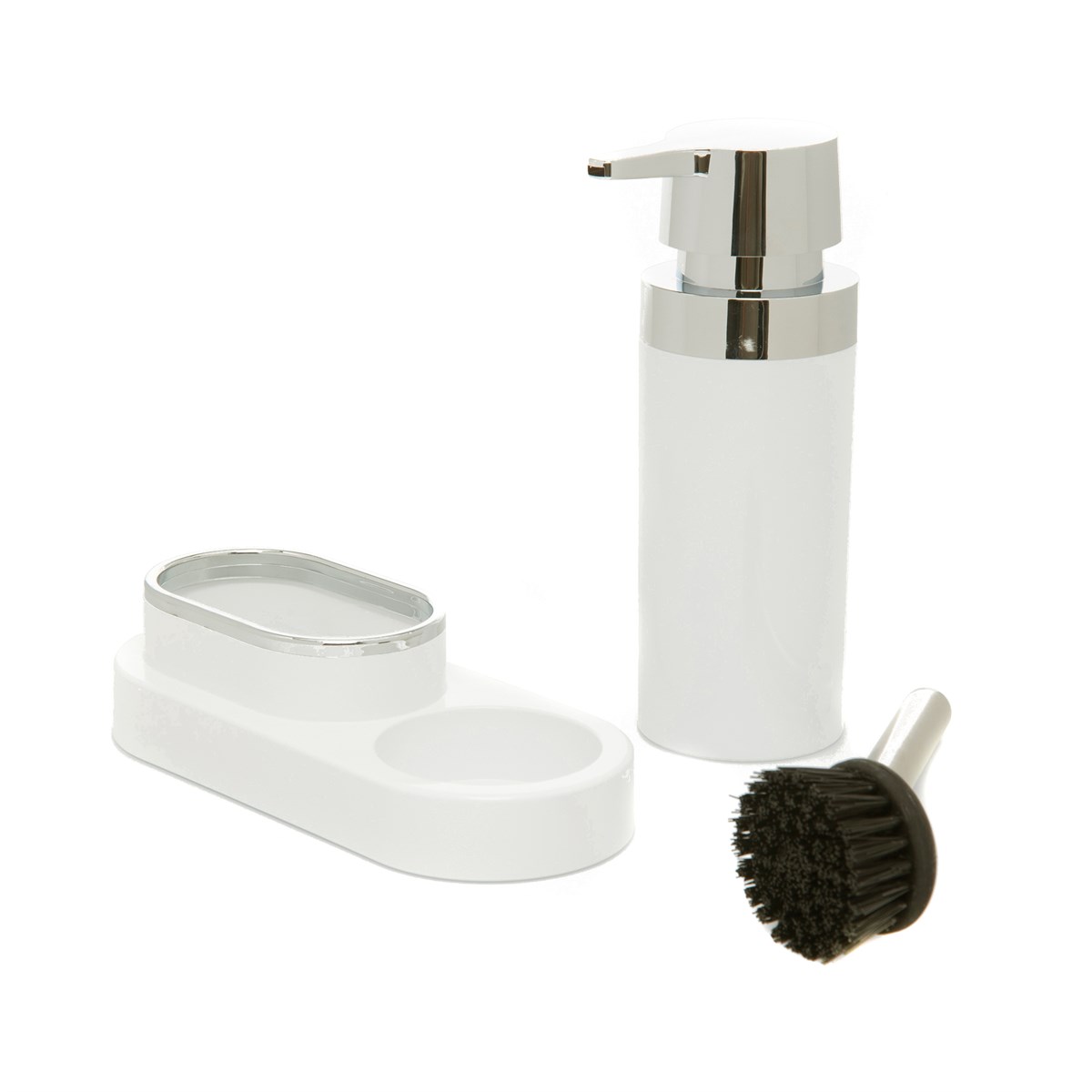 Primanova Polen Mutfak Sıvı Sabunluk Fırçalı BeyazSabunluklarAnsan