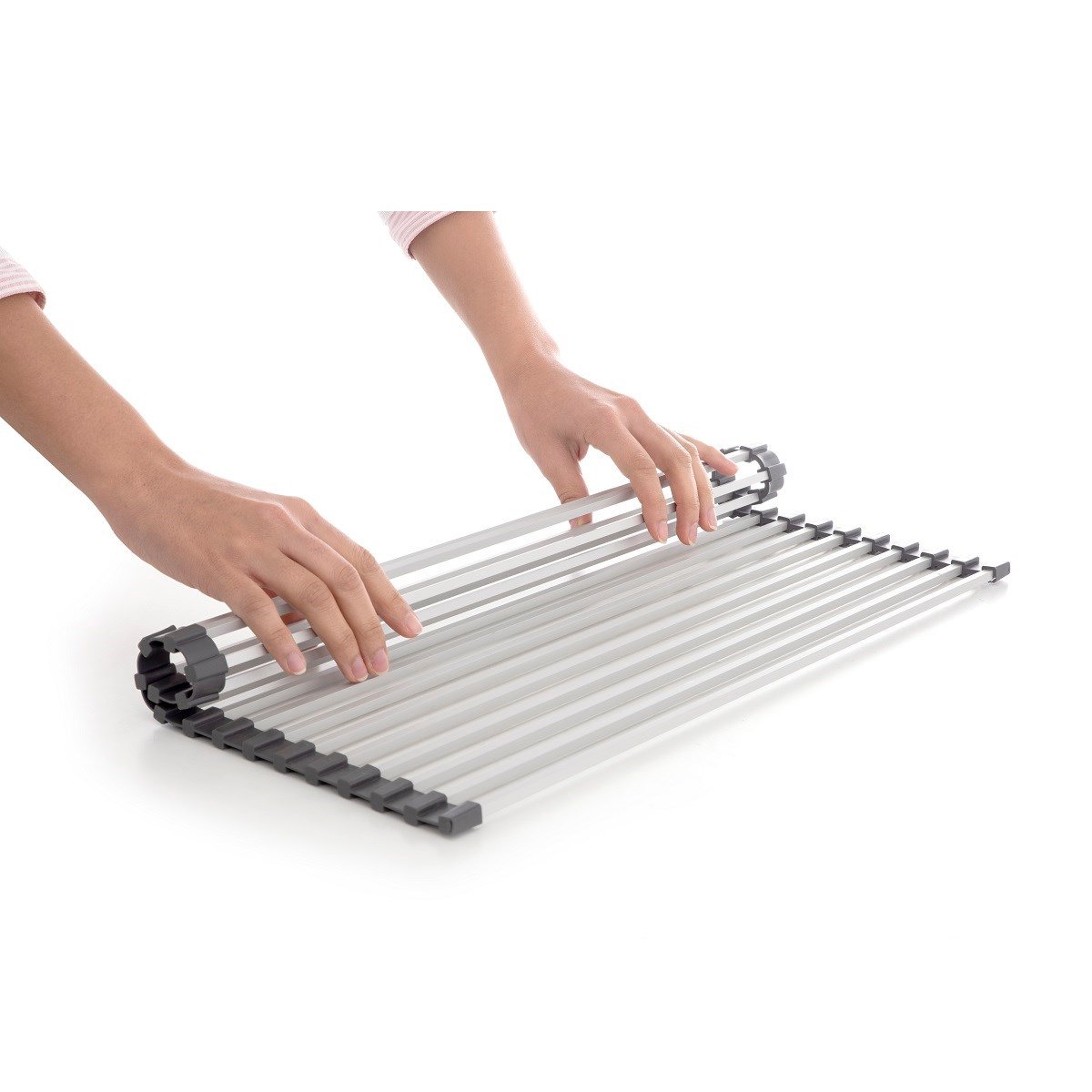 Primanova Mutfak Rafı Lavabo Üstü Katlanabilen GriBulaşıklıklarAnsan